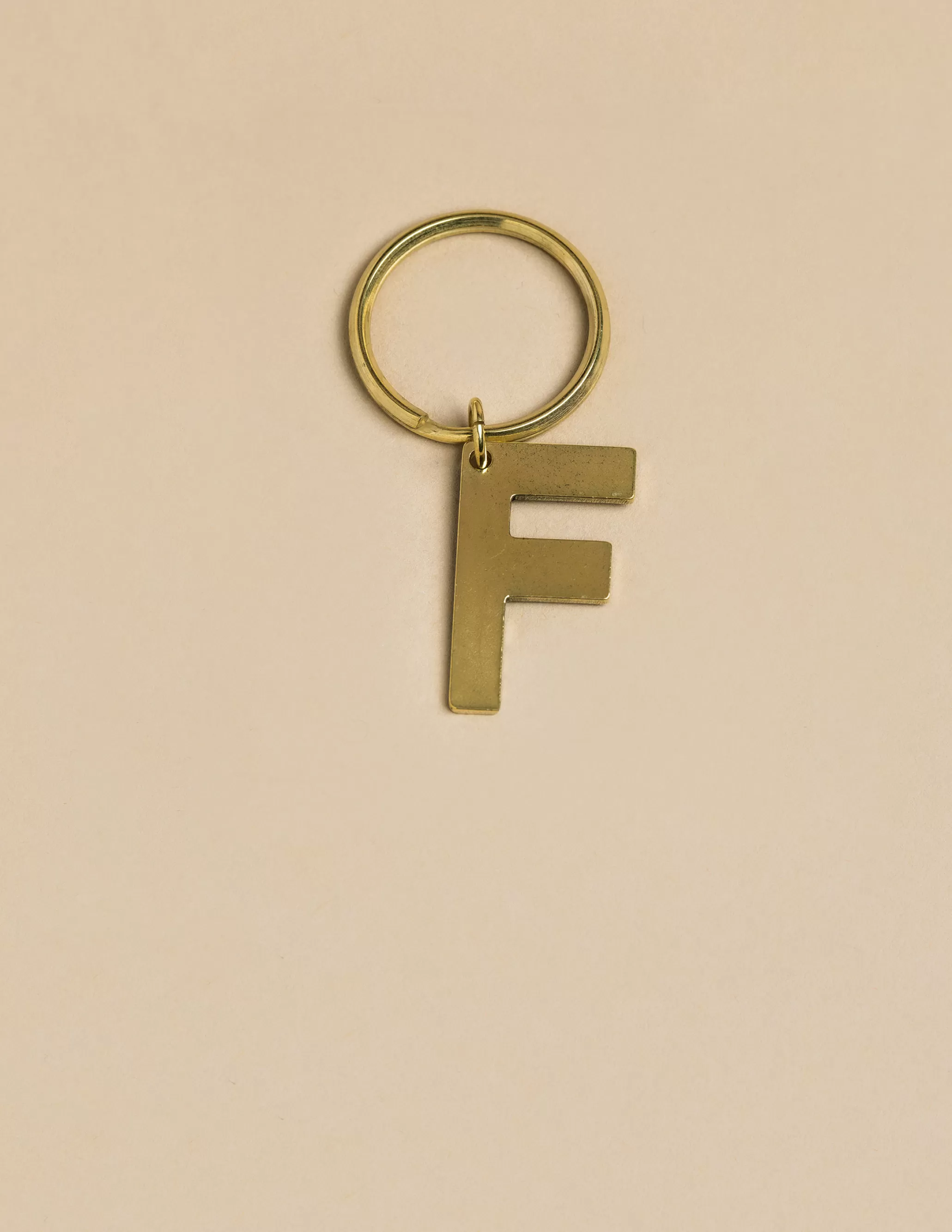 Nicoli GOLD "F" KEYCHAIN< Keychain | Keychain