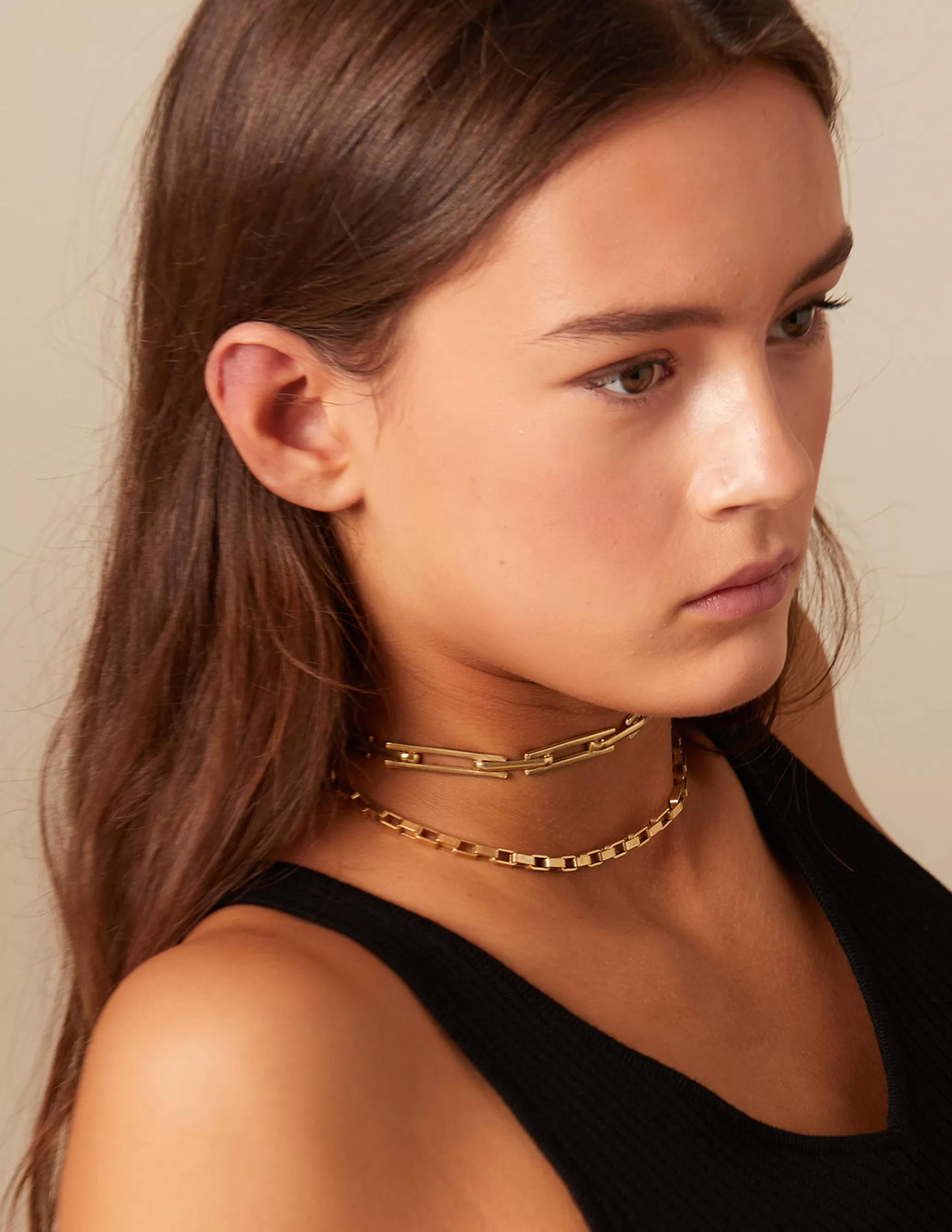 Nicoli GOLD RECTANGLE NECKLACE< Necklaces & Chokers