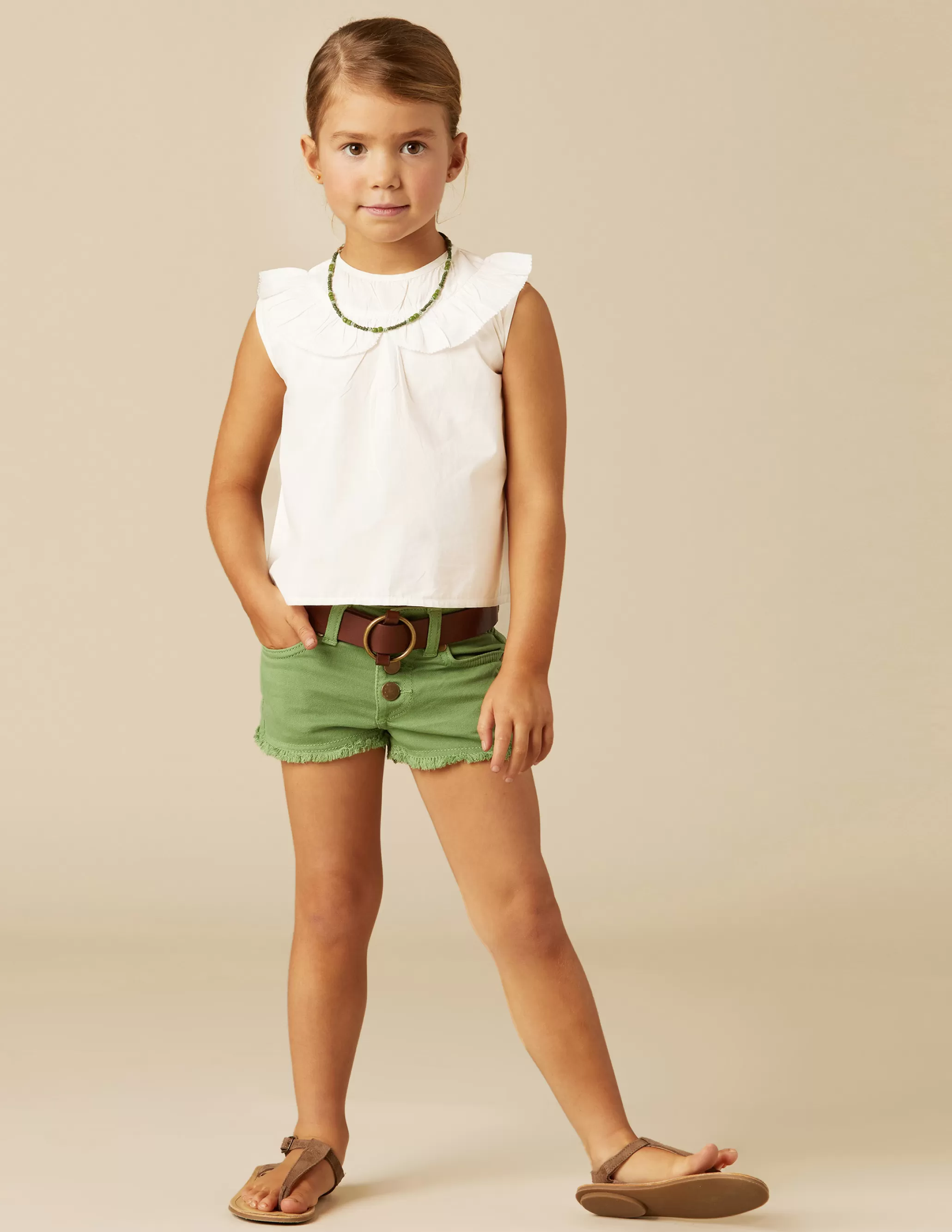 Nicoli GREEN DENIM SHORTS< Shorts | Denim