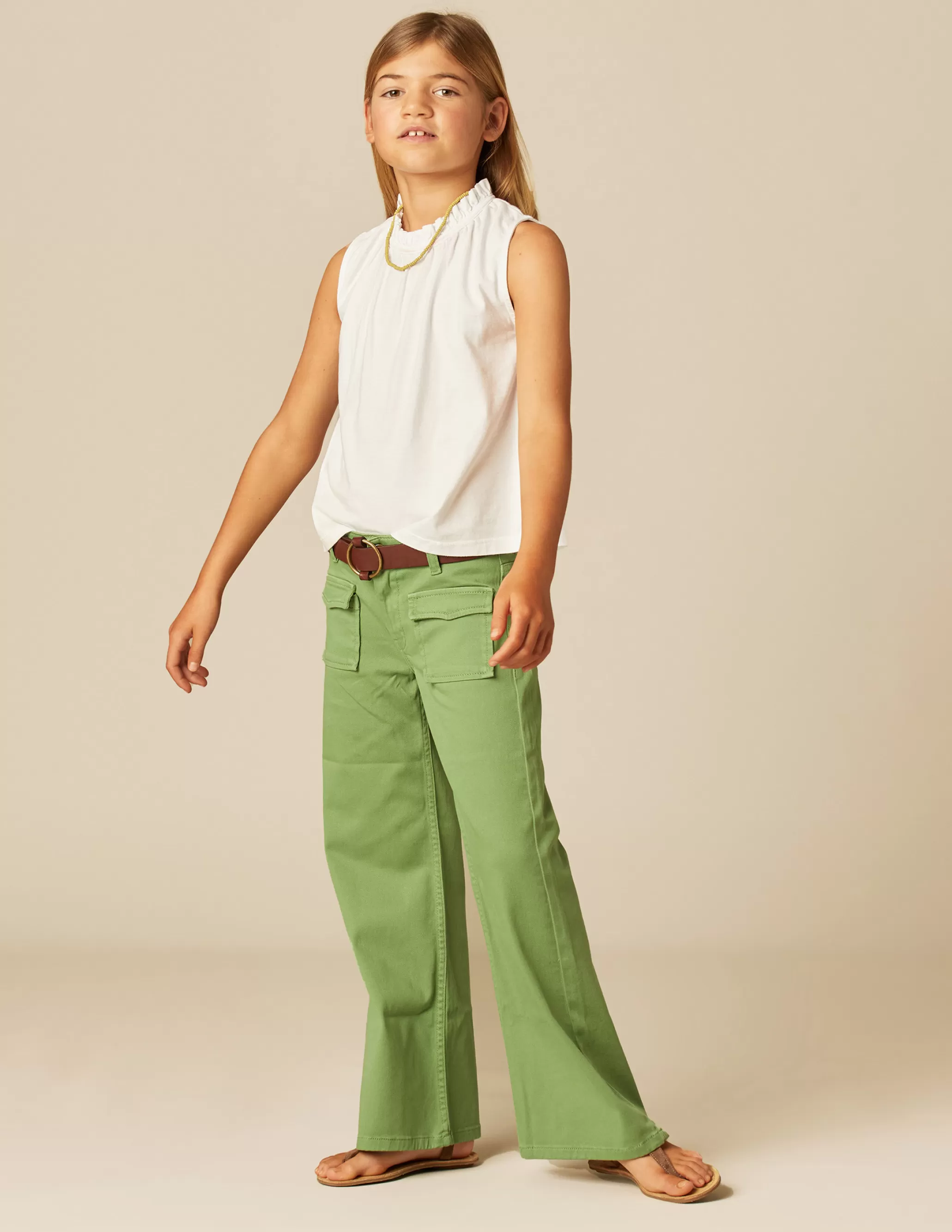 Nicoli GREEN FLAP POCKET JEANS< Trousers | Denim