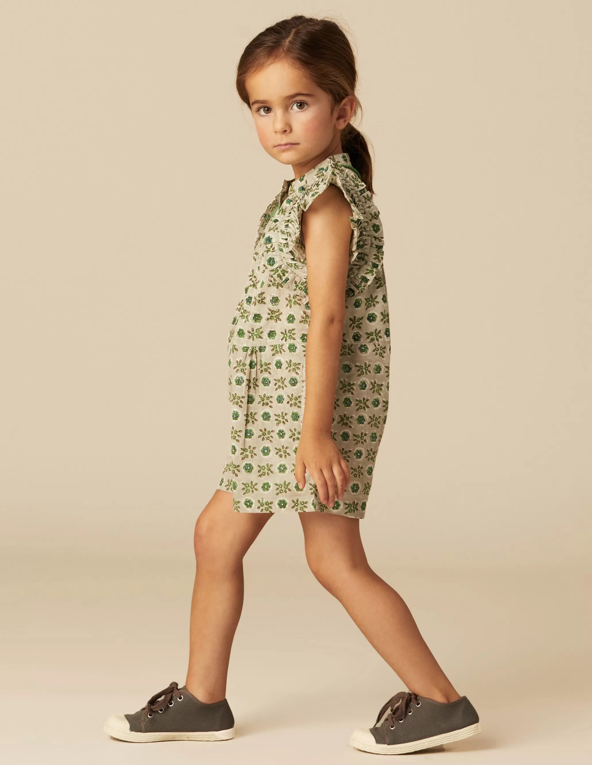 Nicoli GREEN FLORAL PLAYSUIT< Playsuits & Dungarees