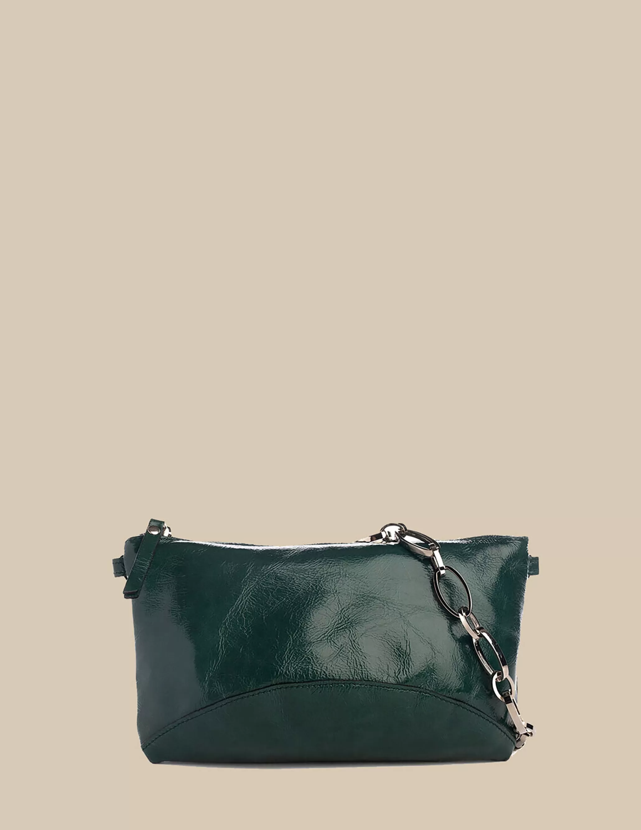 Nicoli Green Glossy Bag< Bags