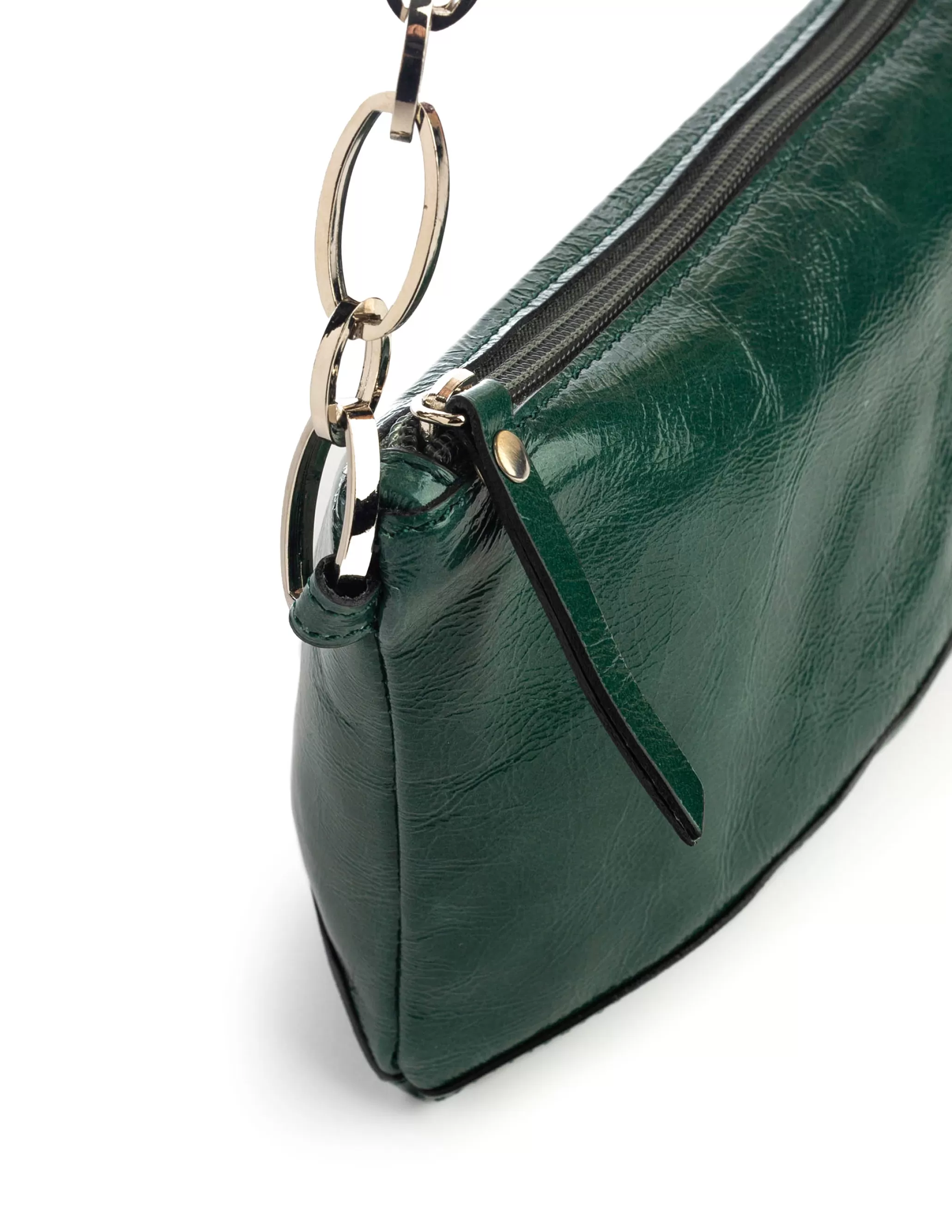 Nicoli Green Glossy Bag< Bags