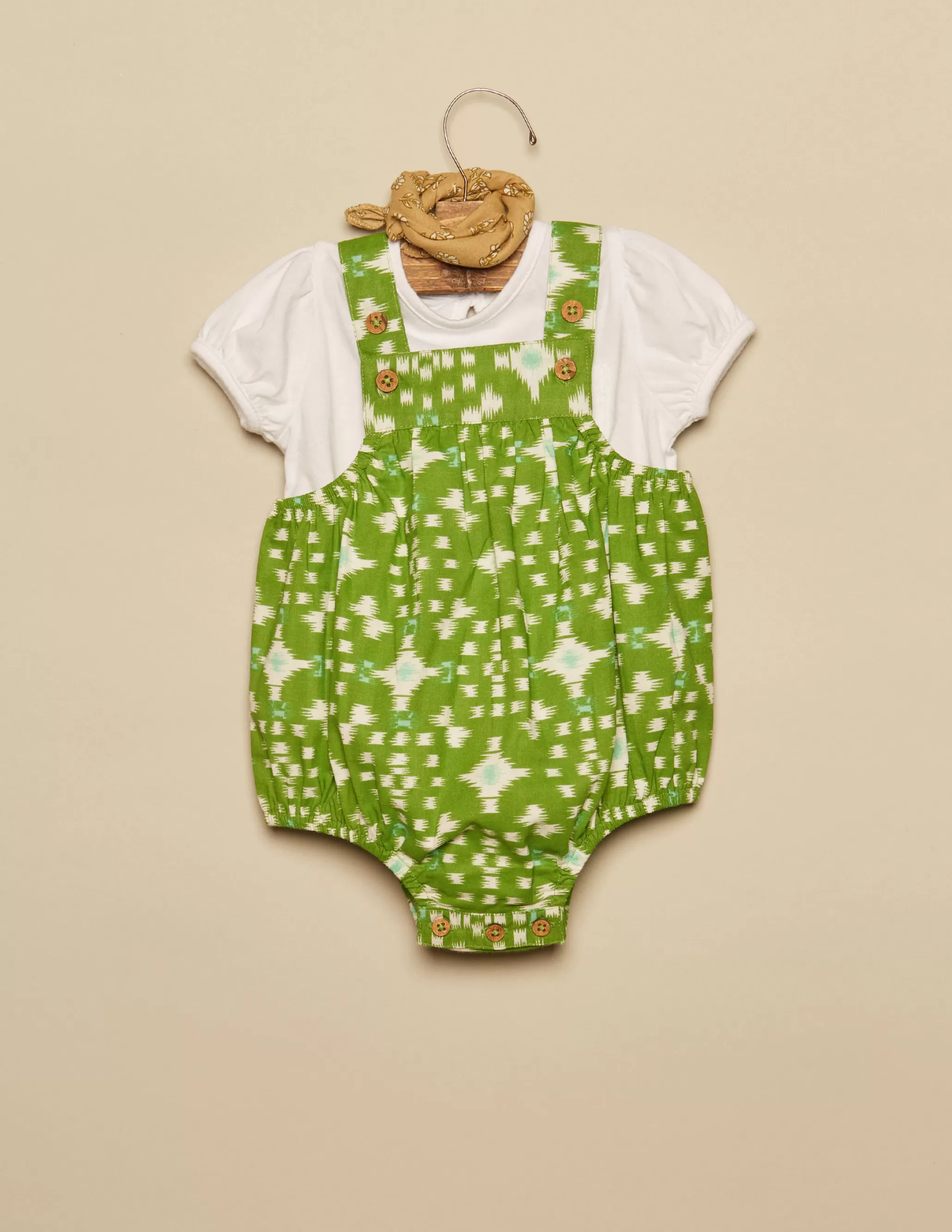 Nicoli GREEN IKAT PLAYSUIT< Playsuits & Dungarees