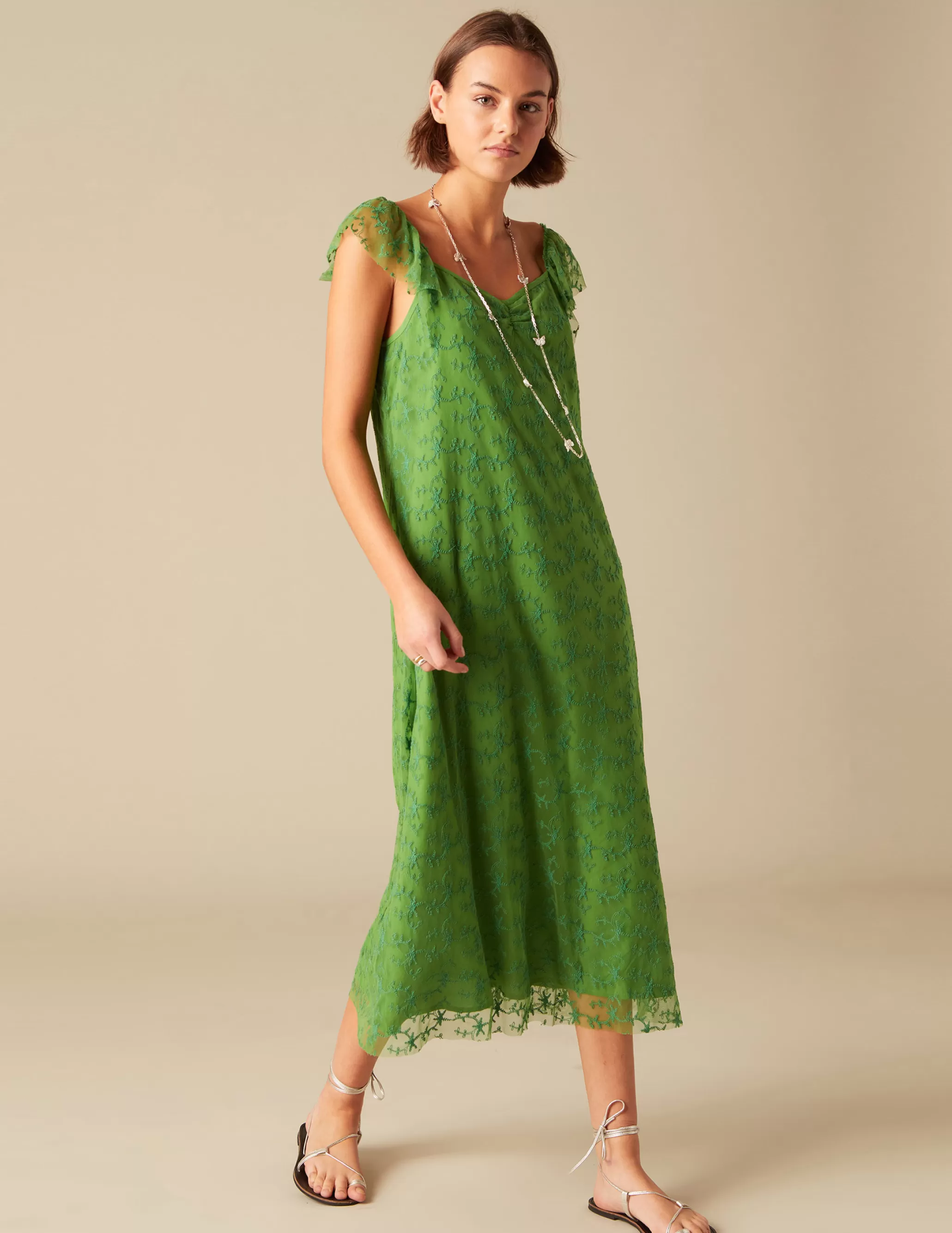 Nicoli GREEN LACE DRESS< Dresses