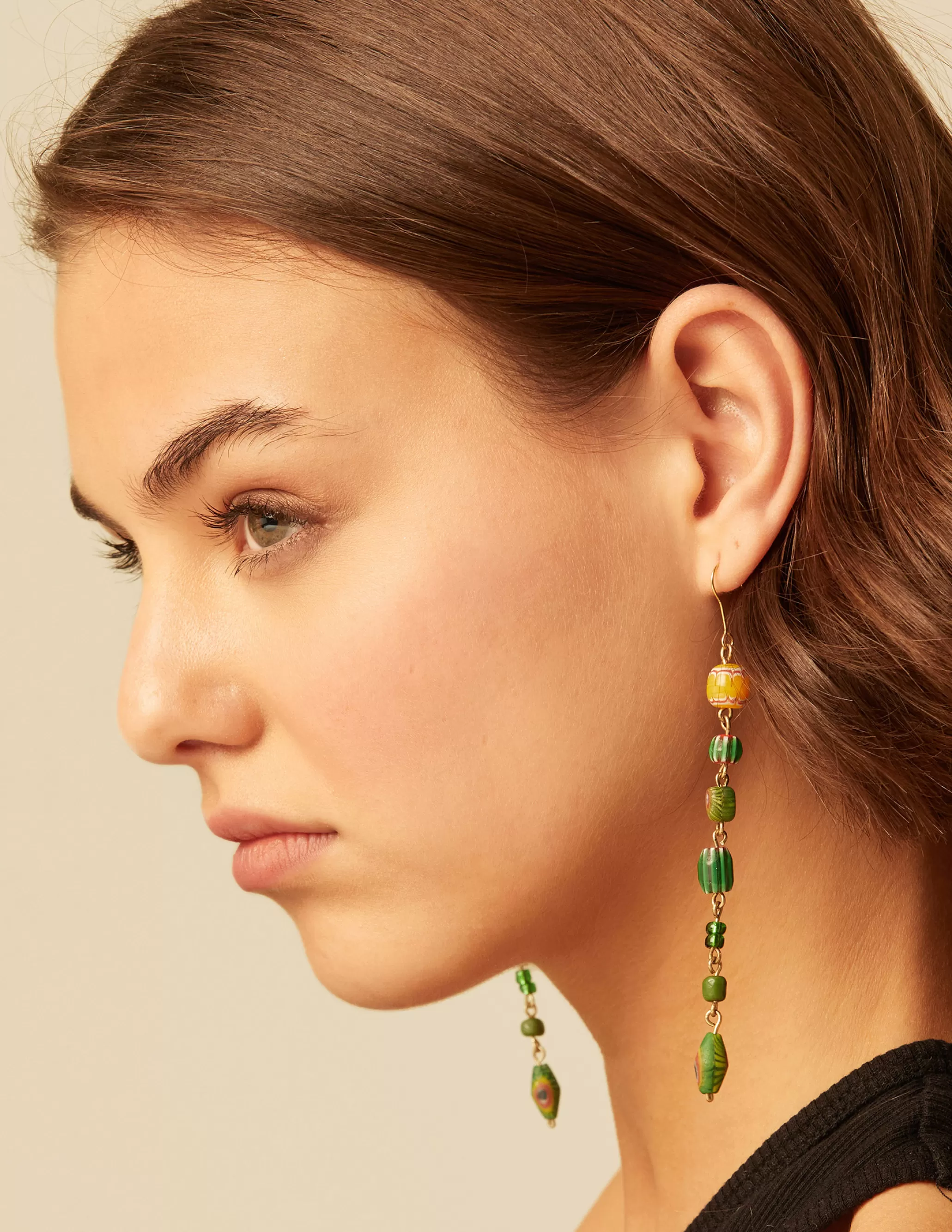 Nicoli GREEN MIX EARRINGS< Earrings