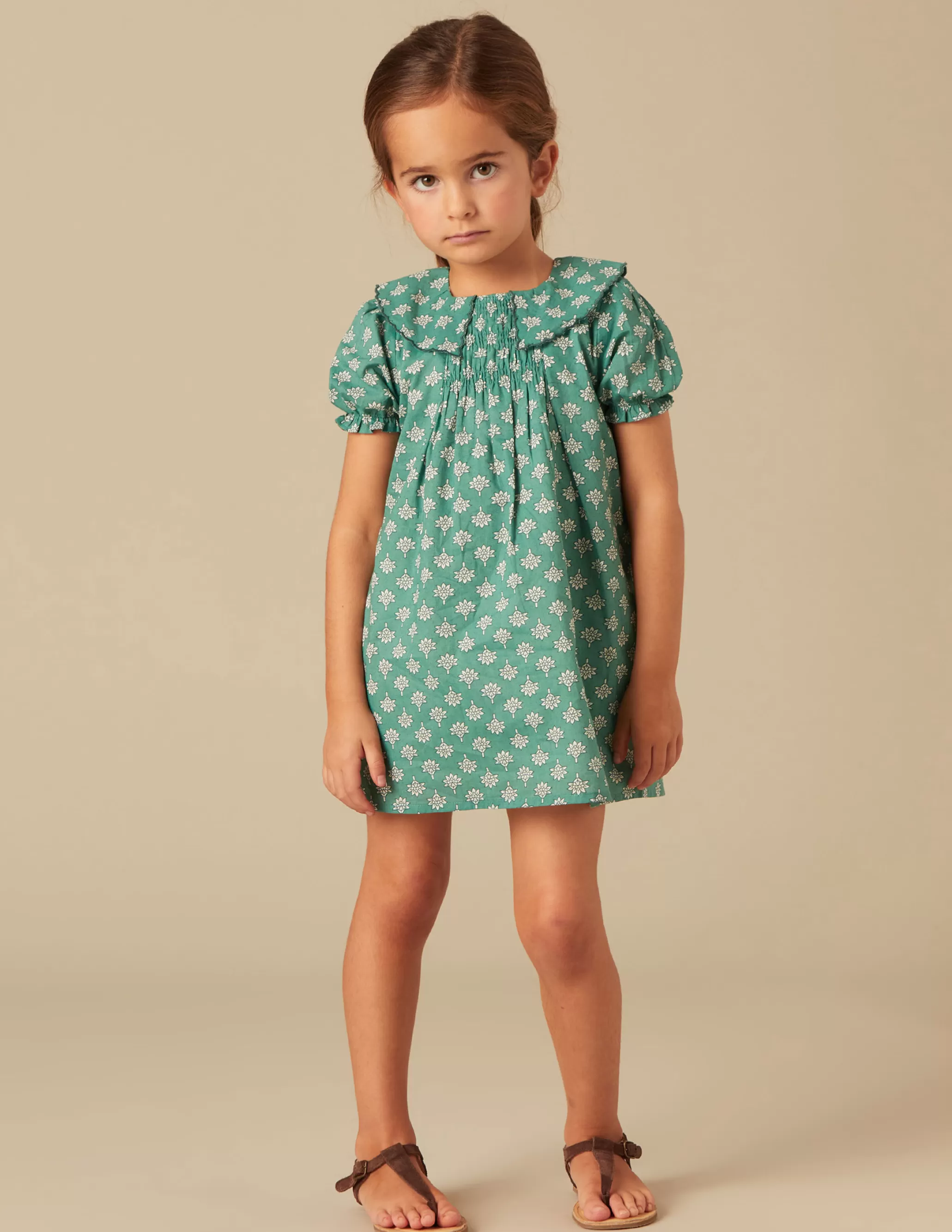 Nicoli GREEN PRINT DRESS< Dresses