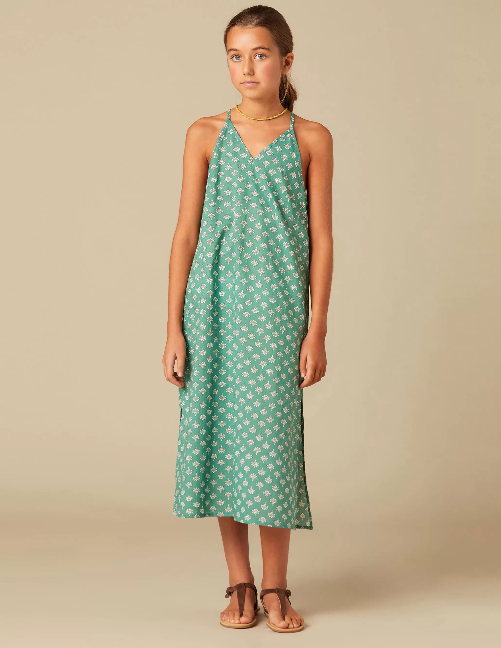 Nicoli GREEN PRINT DRESS< Dresses