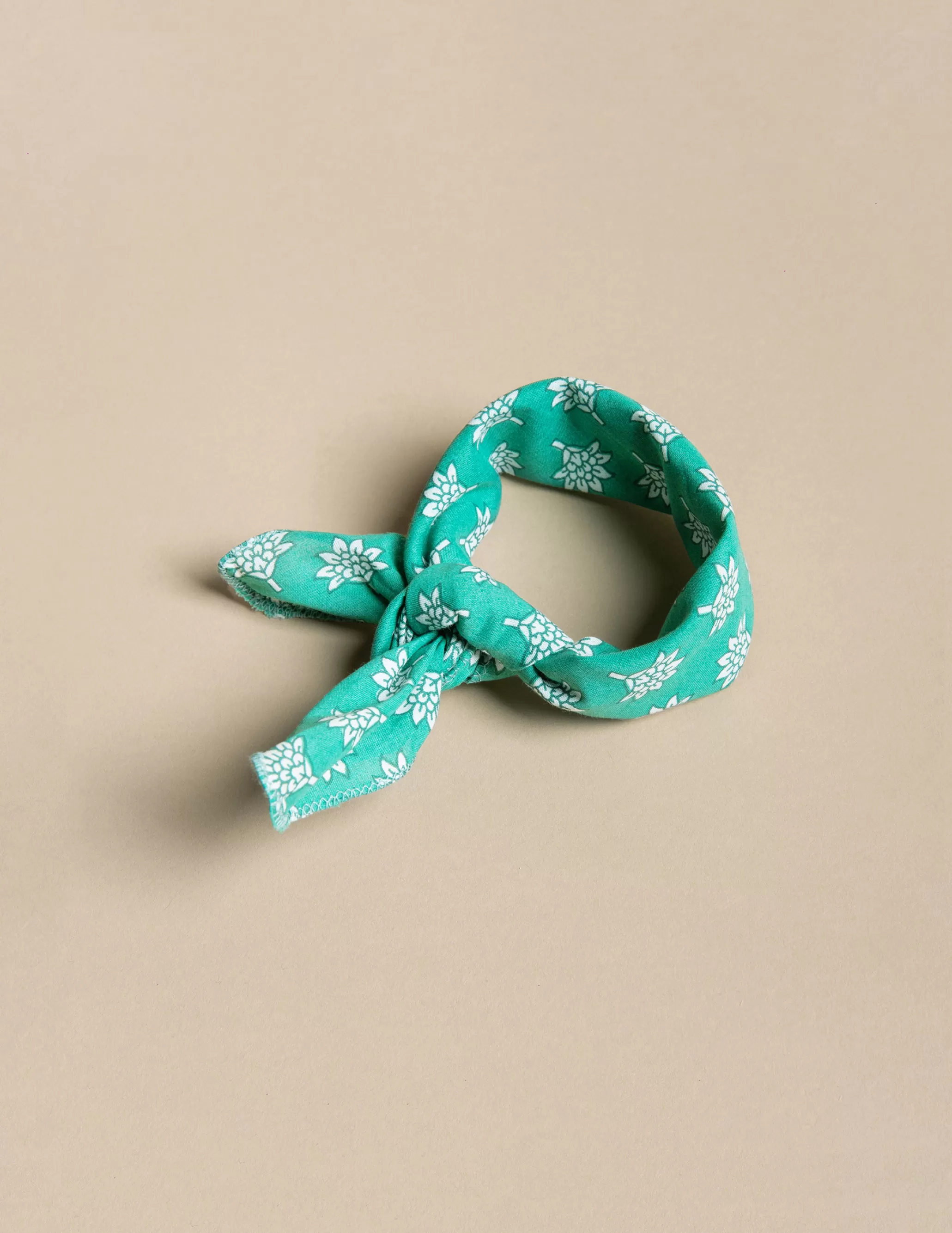 Nicoli GREEN PRINT SCARF< Mini scarves | Neckerchiefs