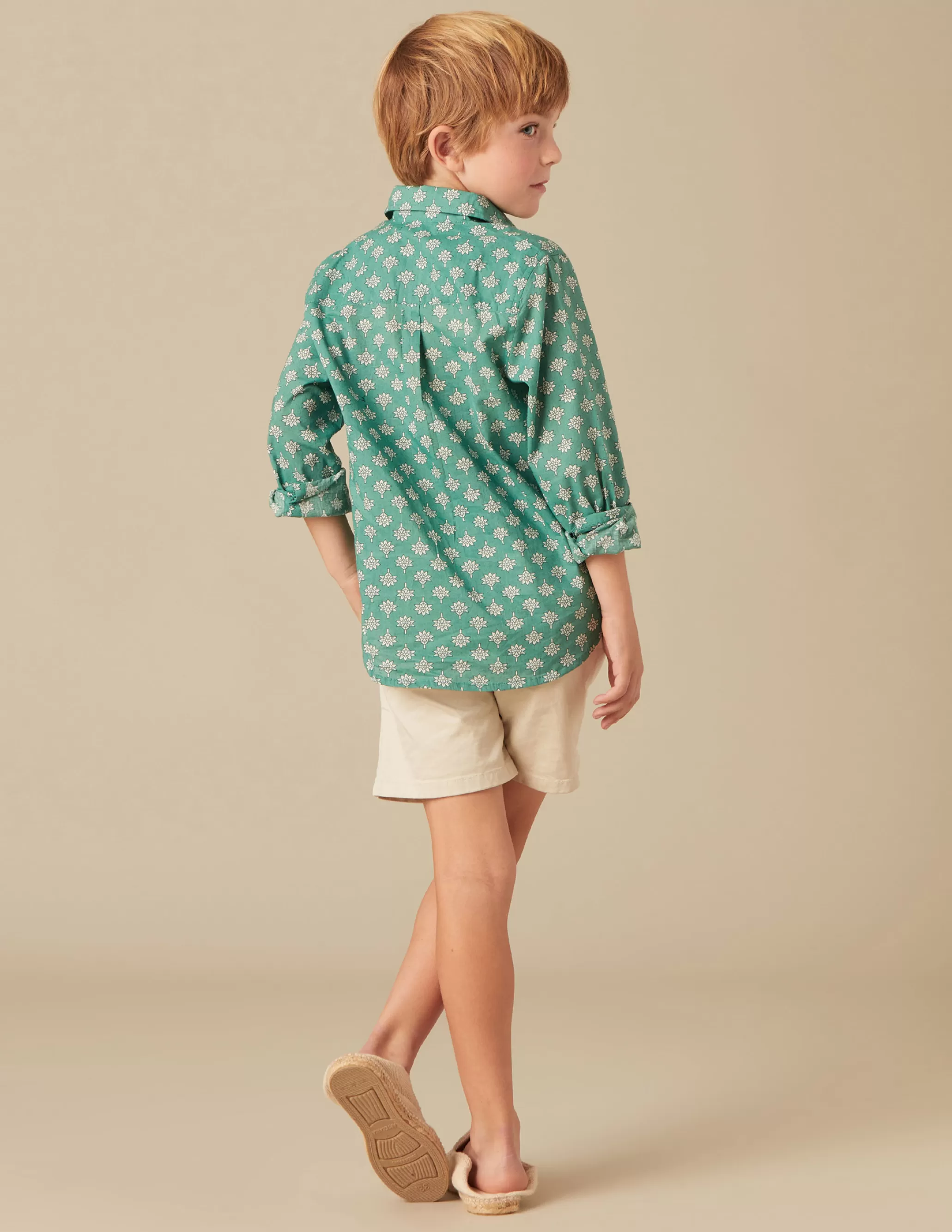 Nicoli GREEN PRINT SHIRT<BOY Shirts