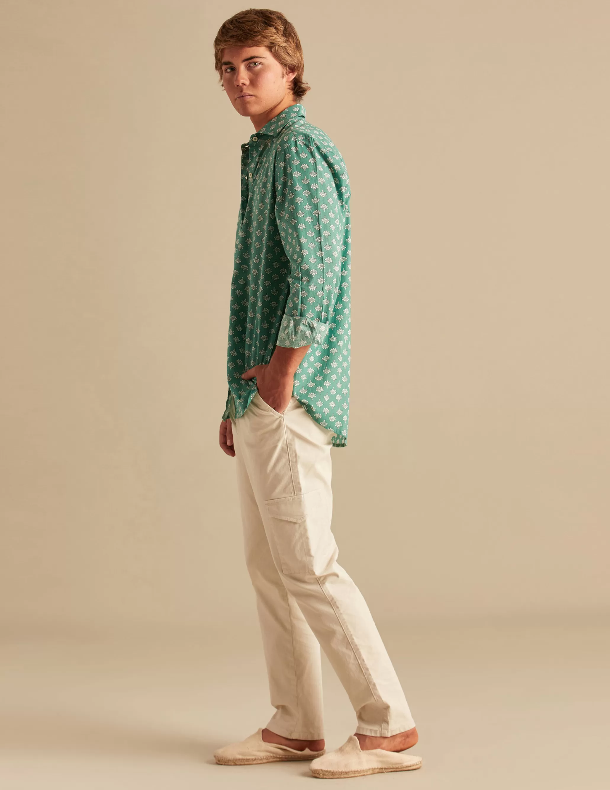 Nicoli GREEN PRINT SHIRT< Shirts