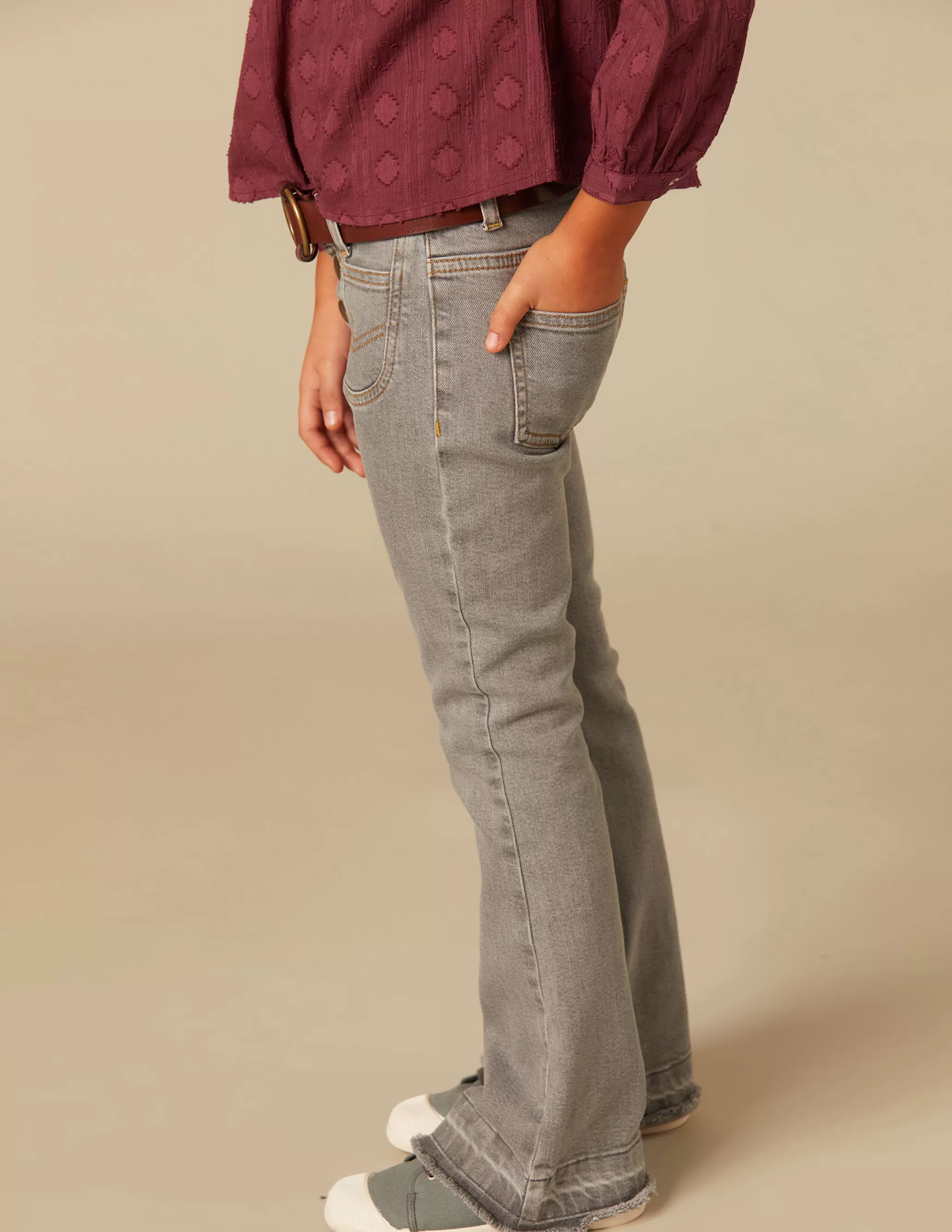 Nicoli GREY FLARED JEANS< Trousers | Denim