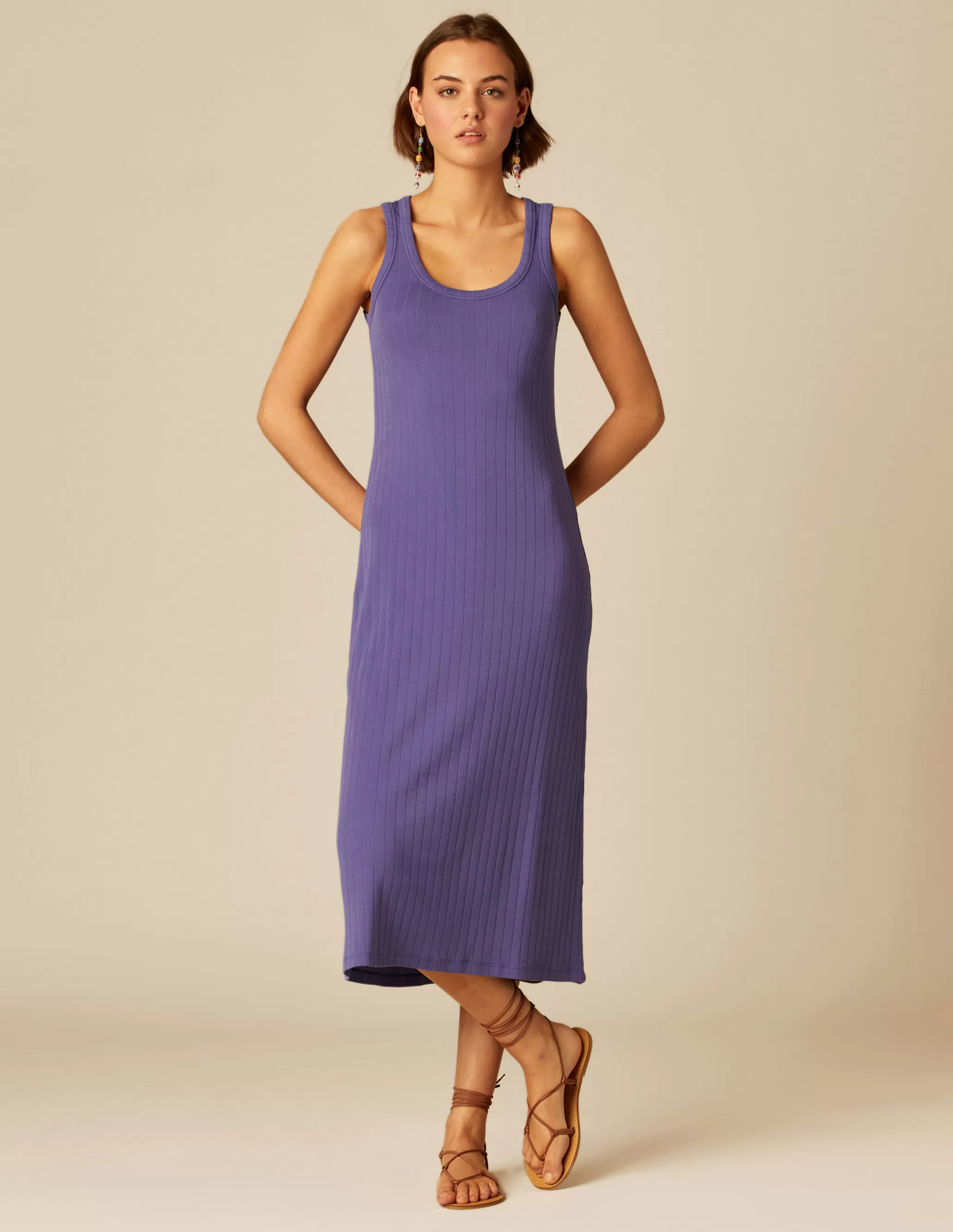 Nicoli INDIGO RIBBED DRESS< Dresses