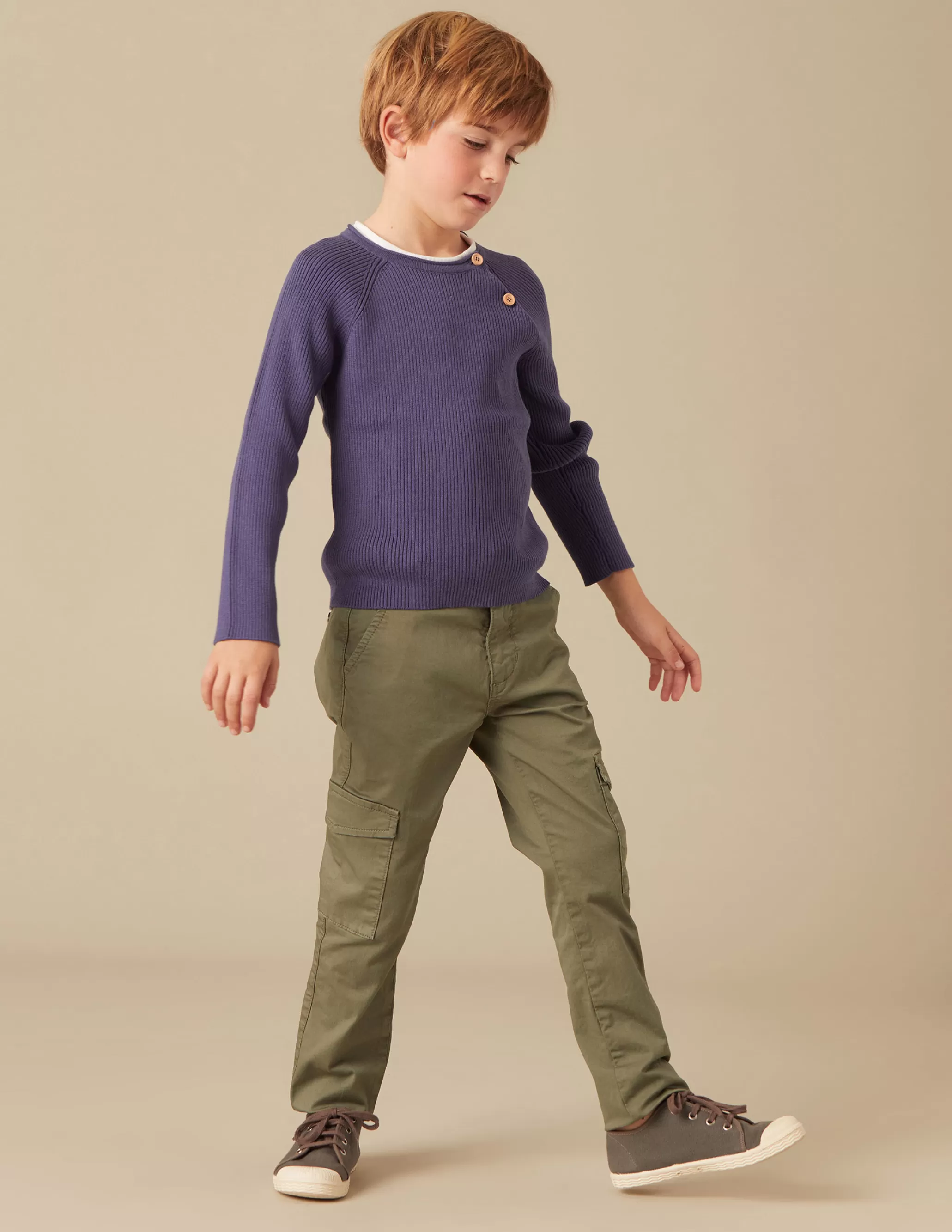 Nicoli KHAKI CARGO TROUSERS<BOY Trousers