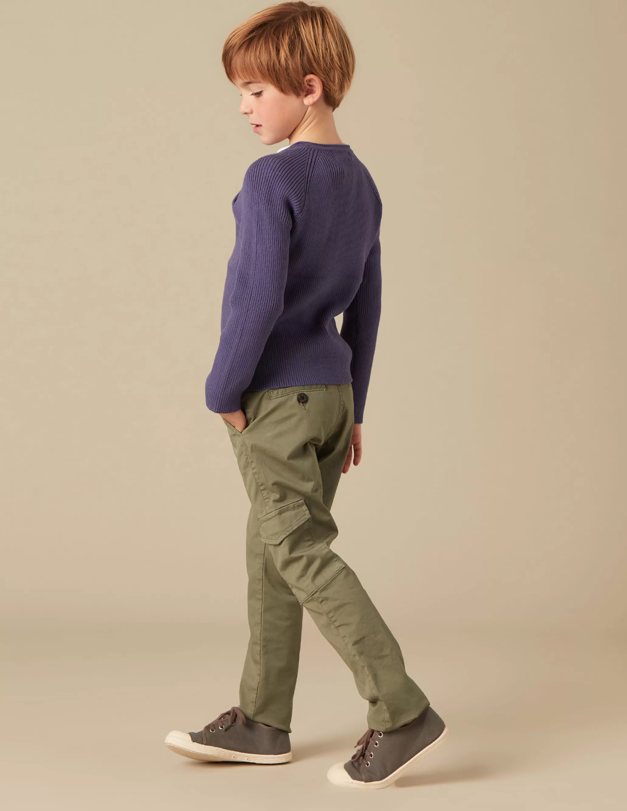 Nicoli KHAKI CARGO TROUSERS<BOY Trousers