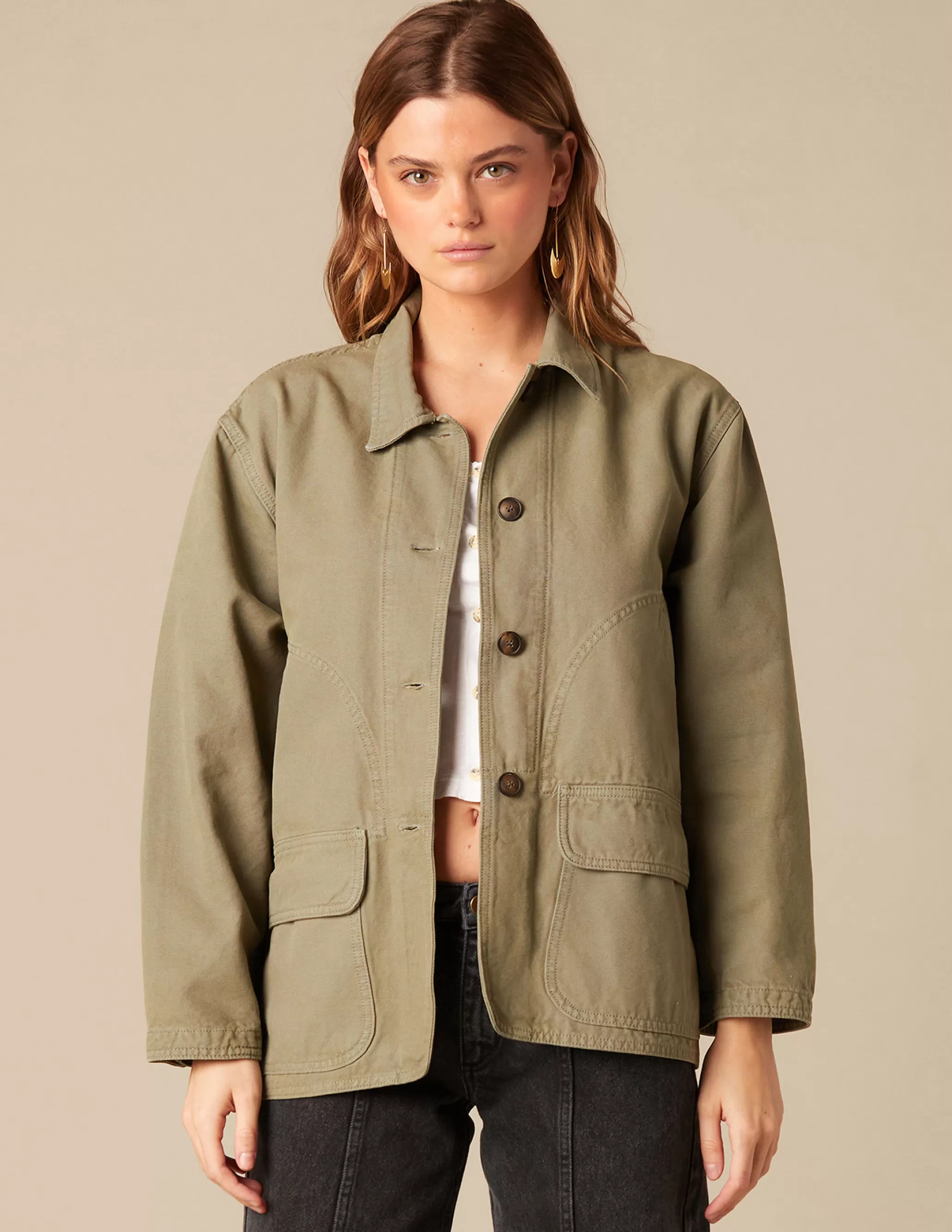 Nicoli KHAKI JACKET< Outerwear