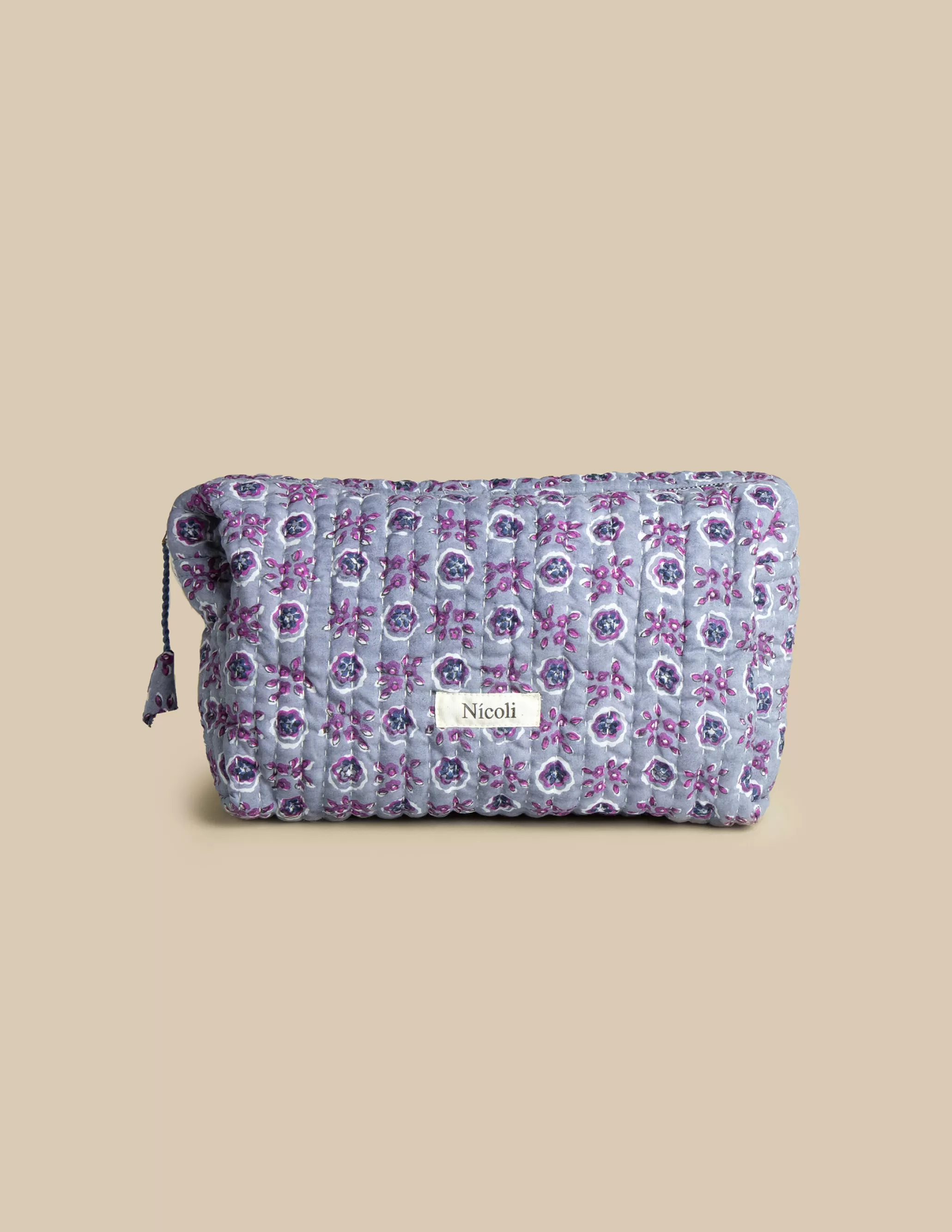 Nicoli LARGE BLUE FLORAL VANITY CASE< Bags & Toiletry bags | Bags & Cases