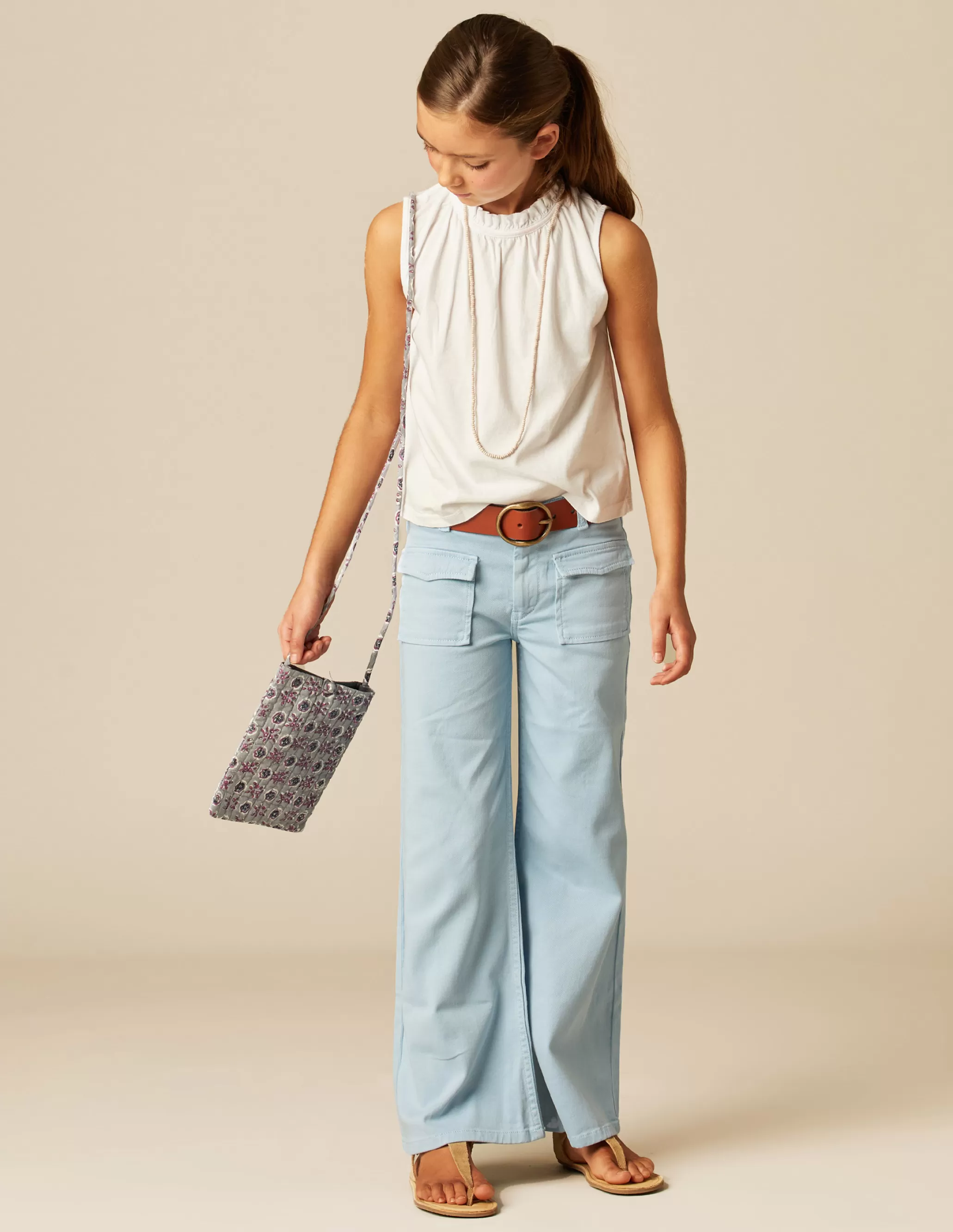 Nicoli LIGHT BLUE FLAP POCKET JEANS< Trousers | Denim