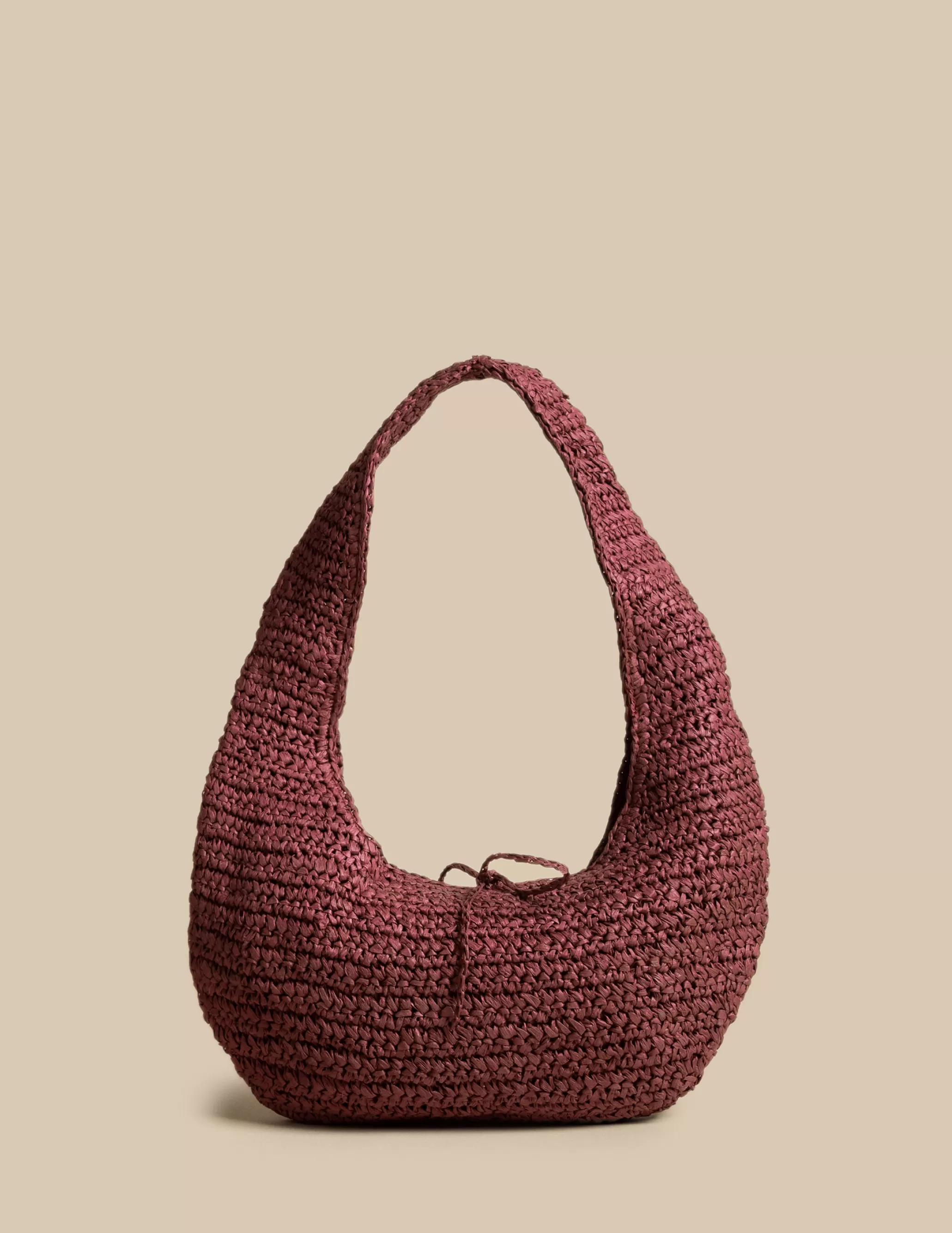 Nicoli MAROON RAFFIA BAG< Bags