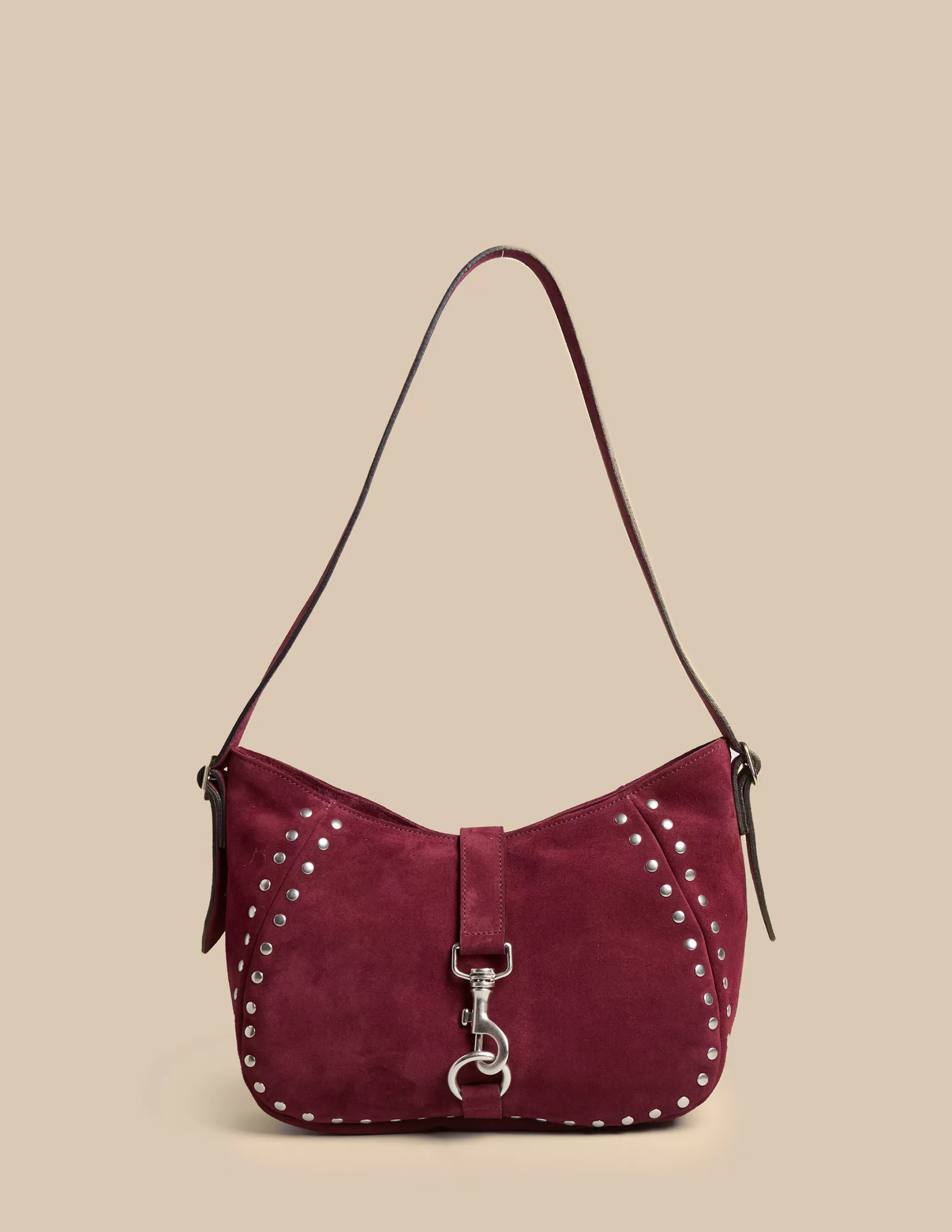 Nicoli MAROON SUEDE BAG< Bags