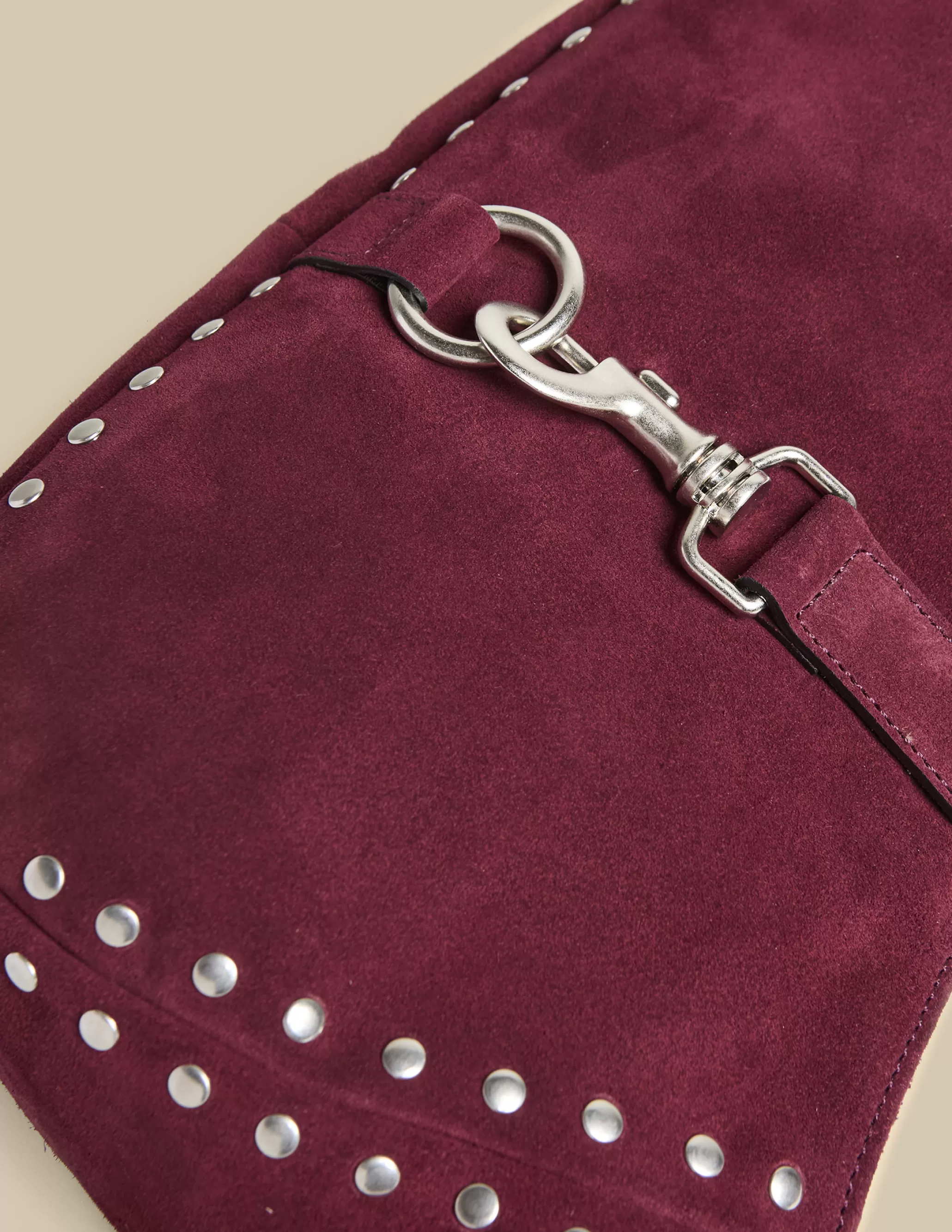 Nicoli MAROON SUEDE BAG< Bags