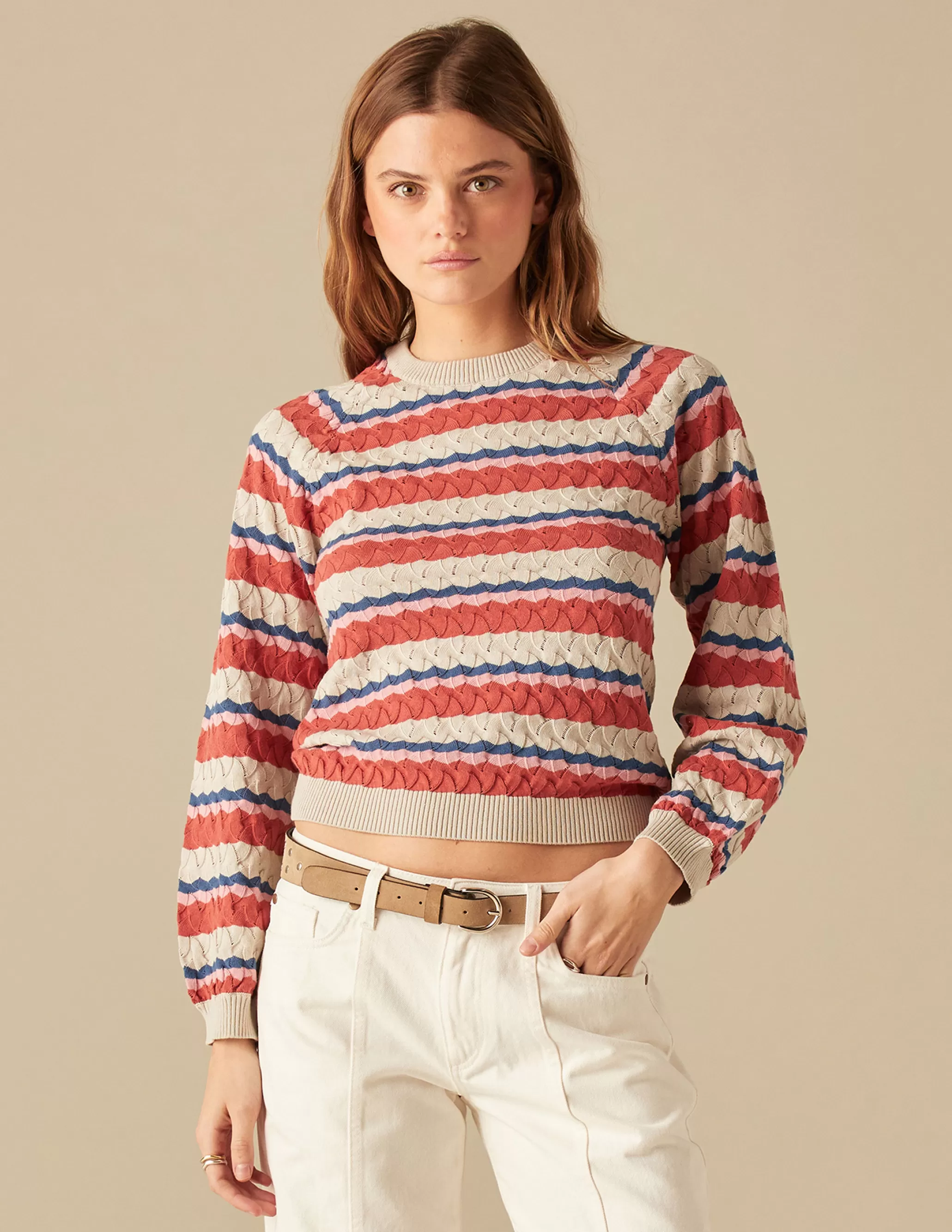 Nicoli MULTICOLOURED KNIT JUMPER< Knitwear