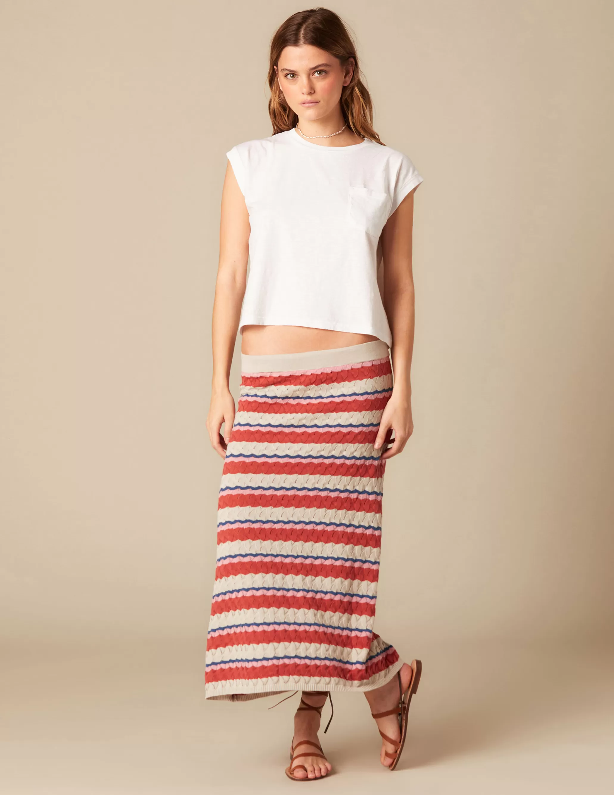 Nicoli MULTICOLOURED KNIT SKIRT< Knitwear | Skirts