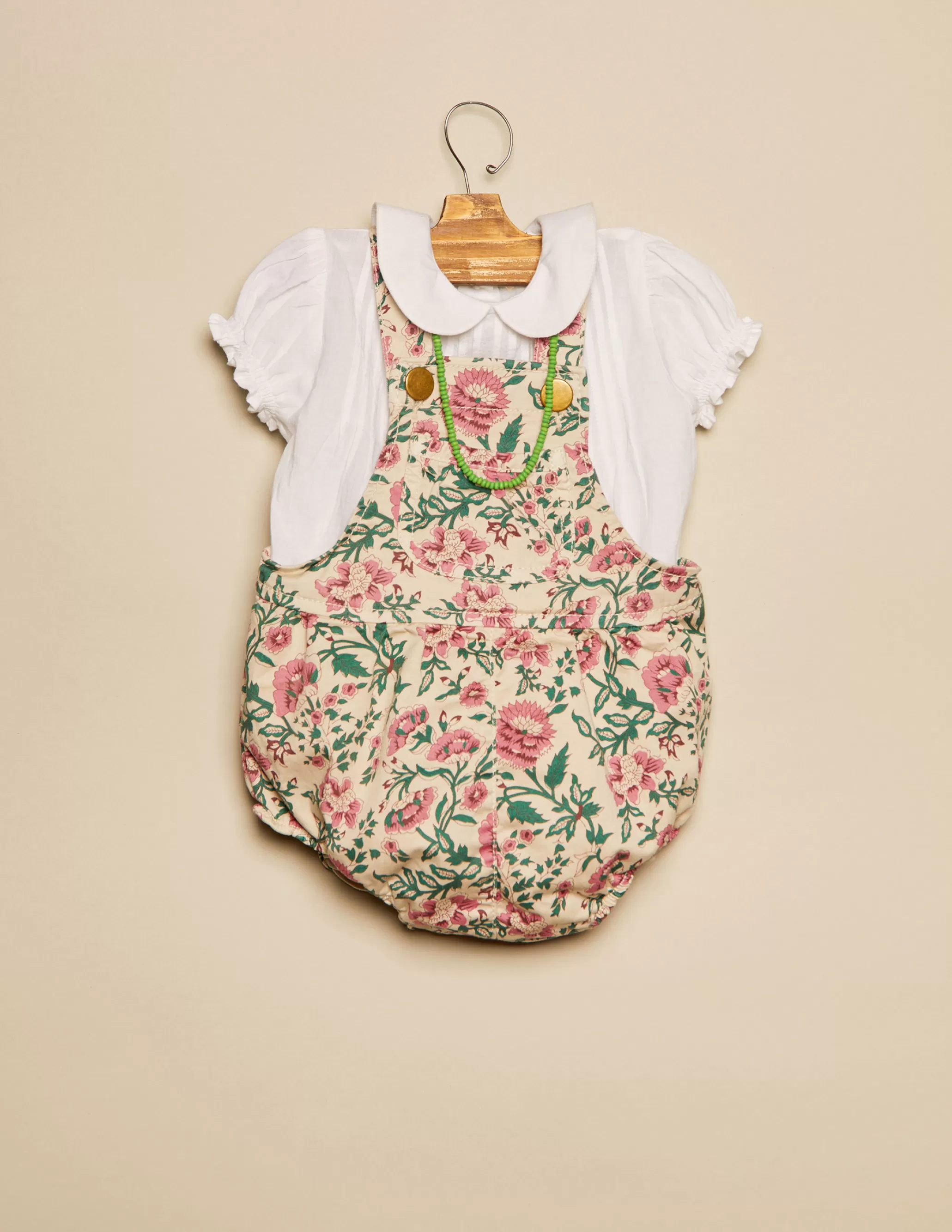 Nicoli PINK AND GREEN FLORAL PLAYSUIT< Playsuits & Dungarees