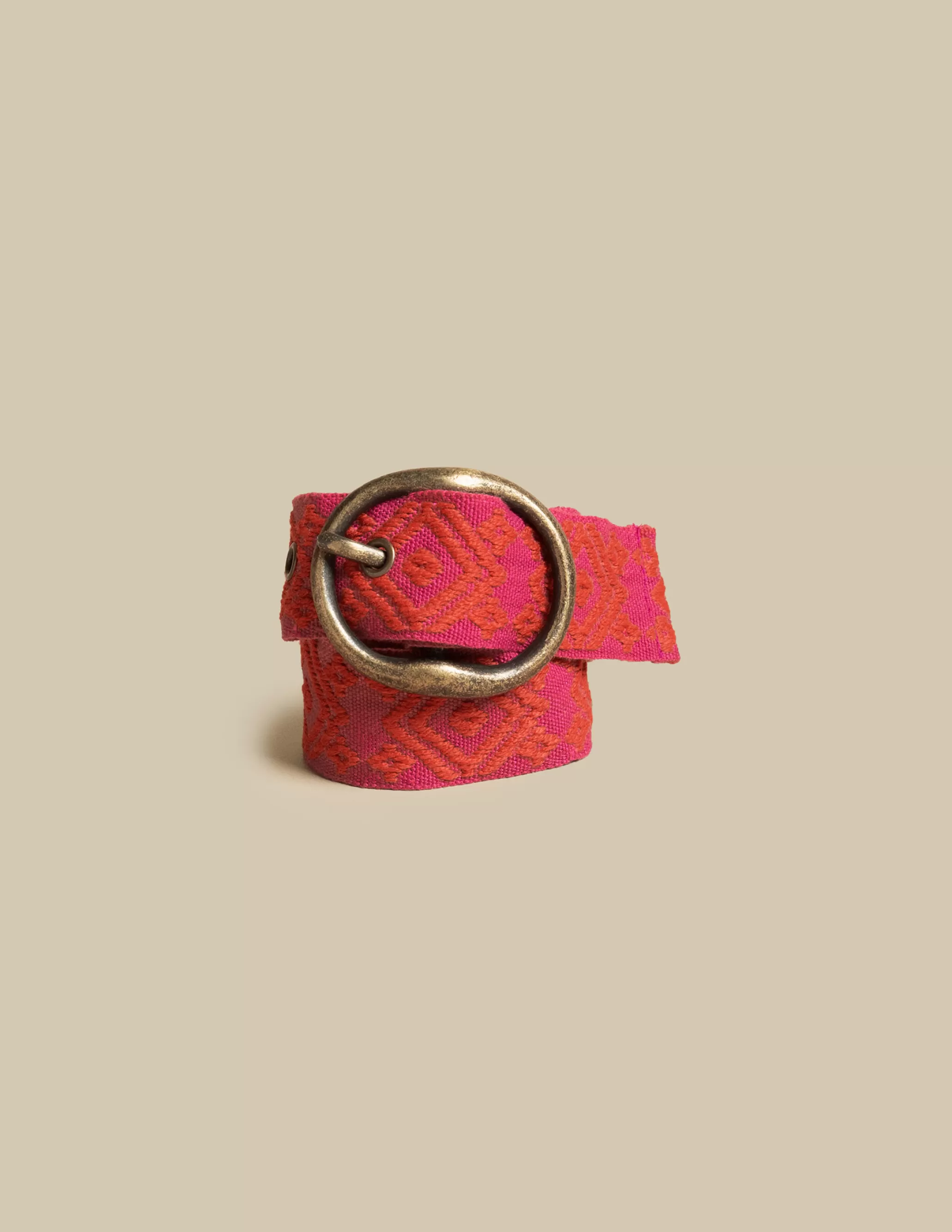 Nicoli PINK ETHNIC BELT< Belts | Belts