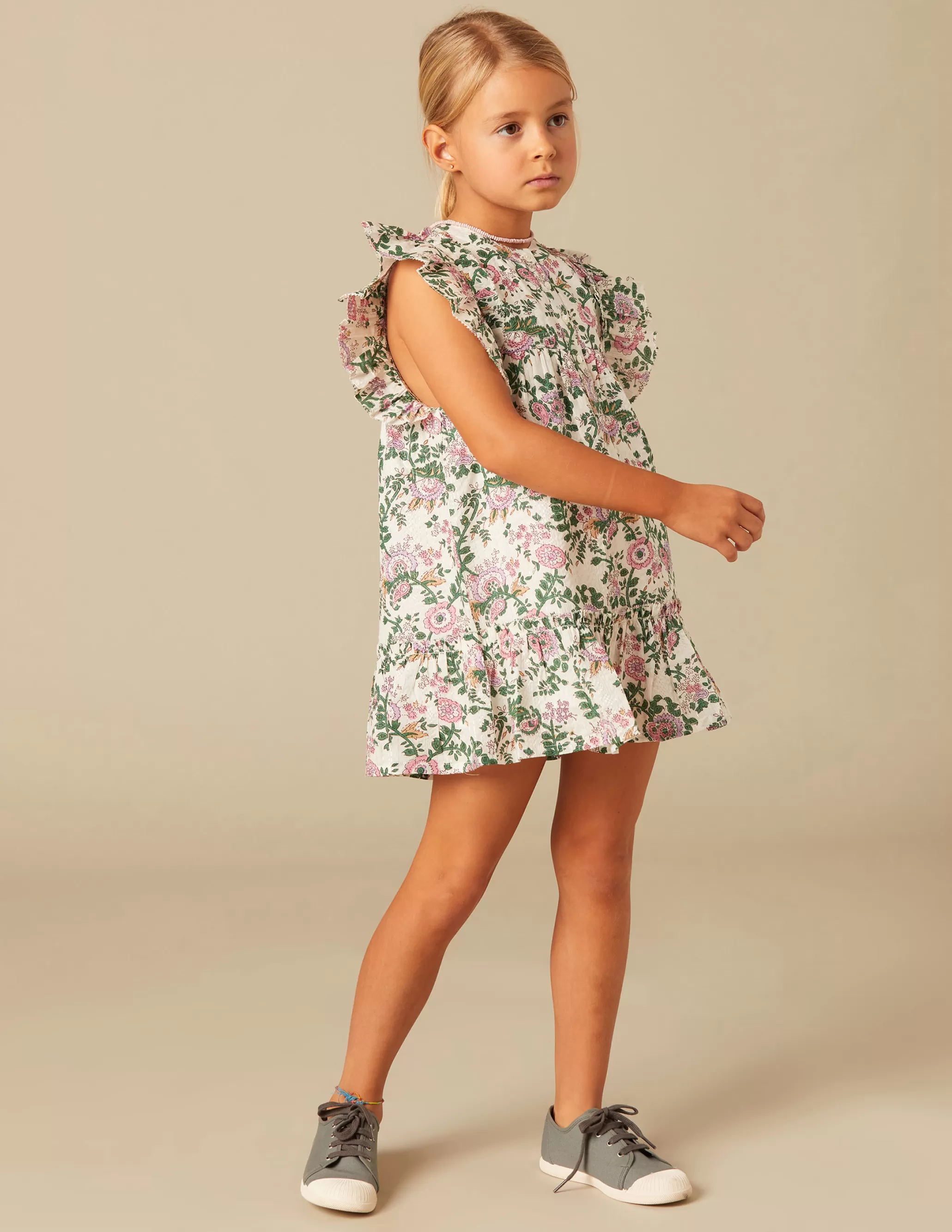 Nicoli PINK LUREX FLORAL DRESS< Dresses