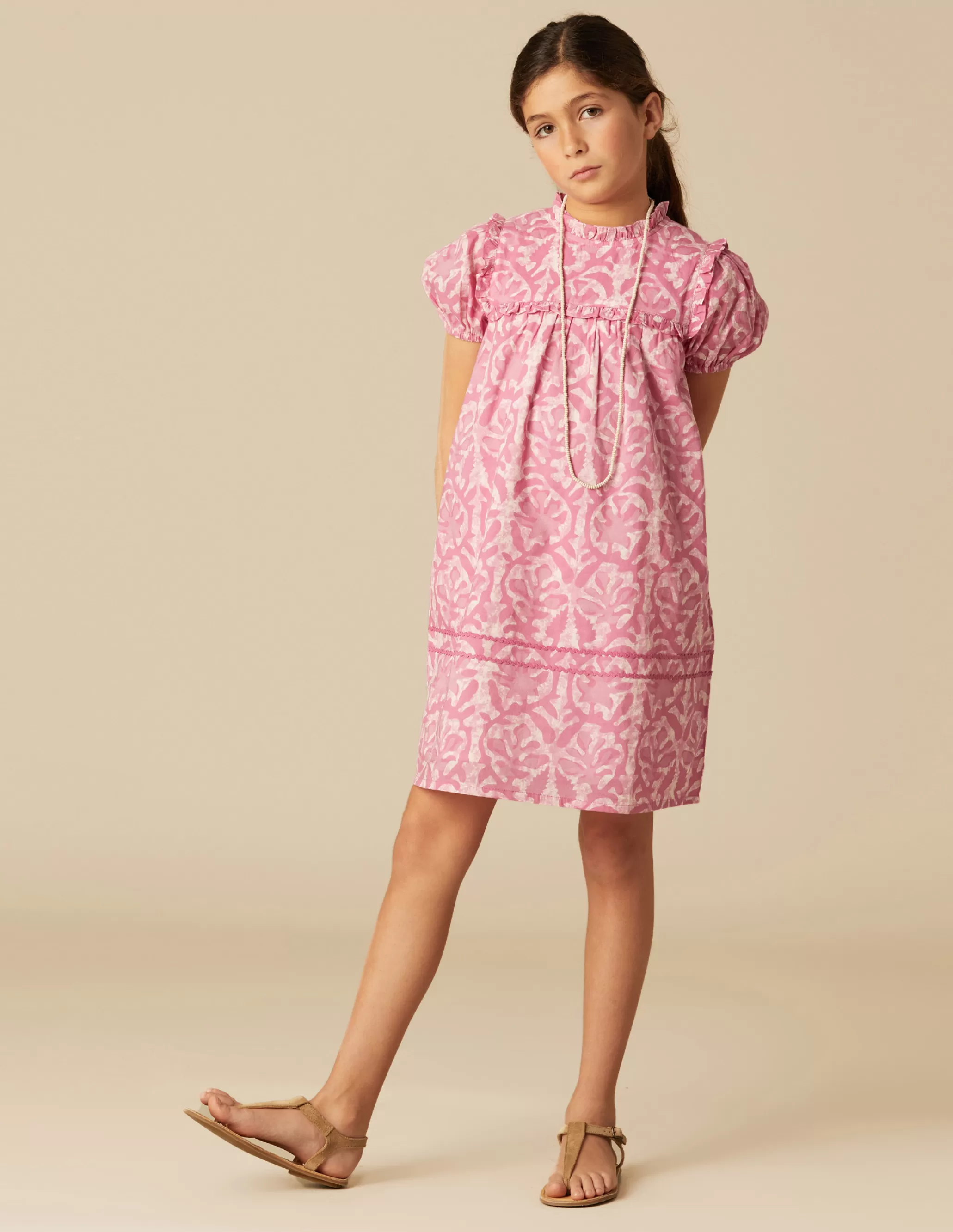 Nicoli PINK PRINTED DRESS< Dresses