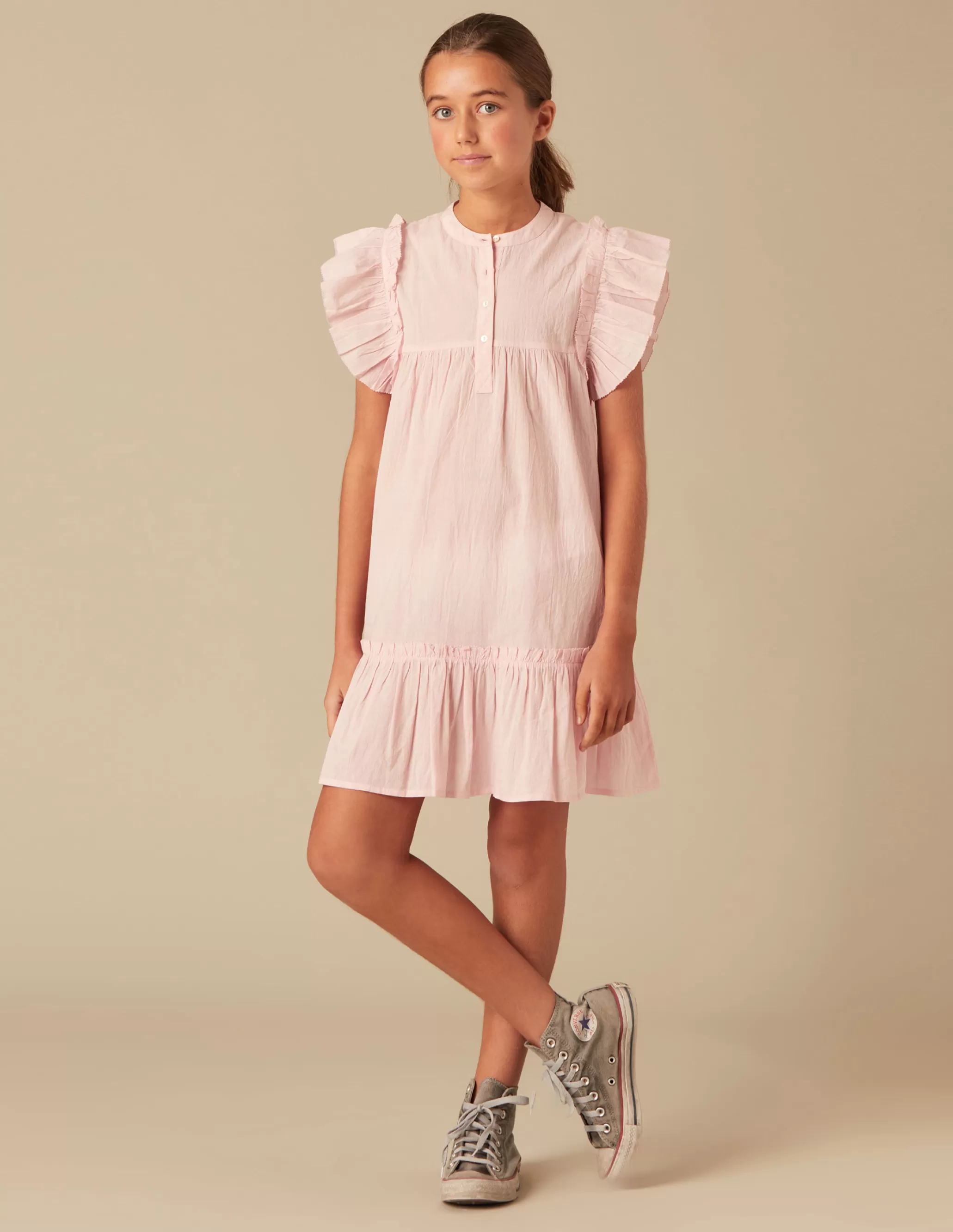 Nicoli PINK RUFFLE DRESS< Dresses