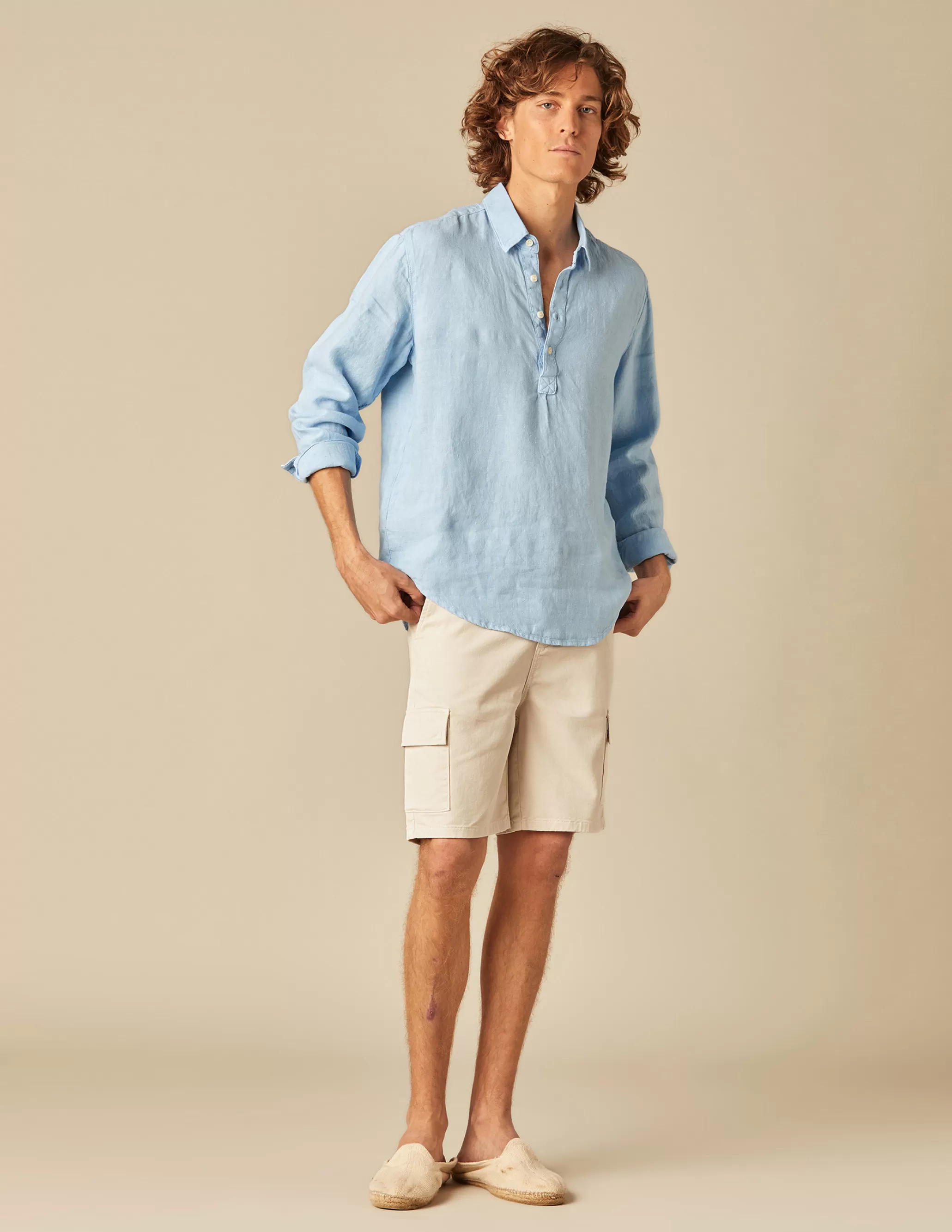 Nicoli SAND CARGO SHORTS< Trousers