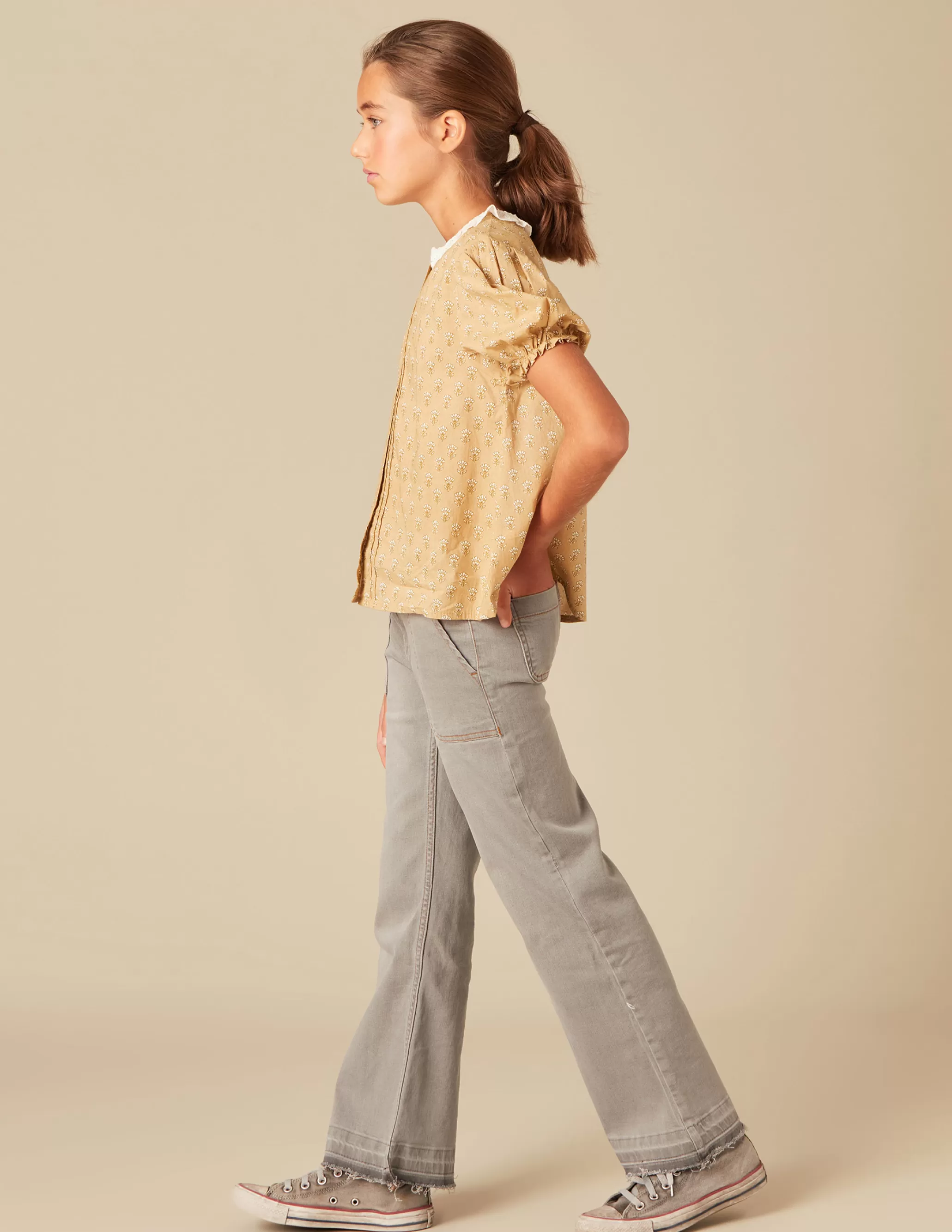 Nicoli SAND FLORAL SHIRT< Shirts