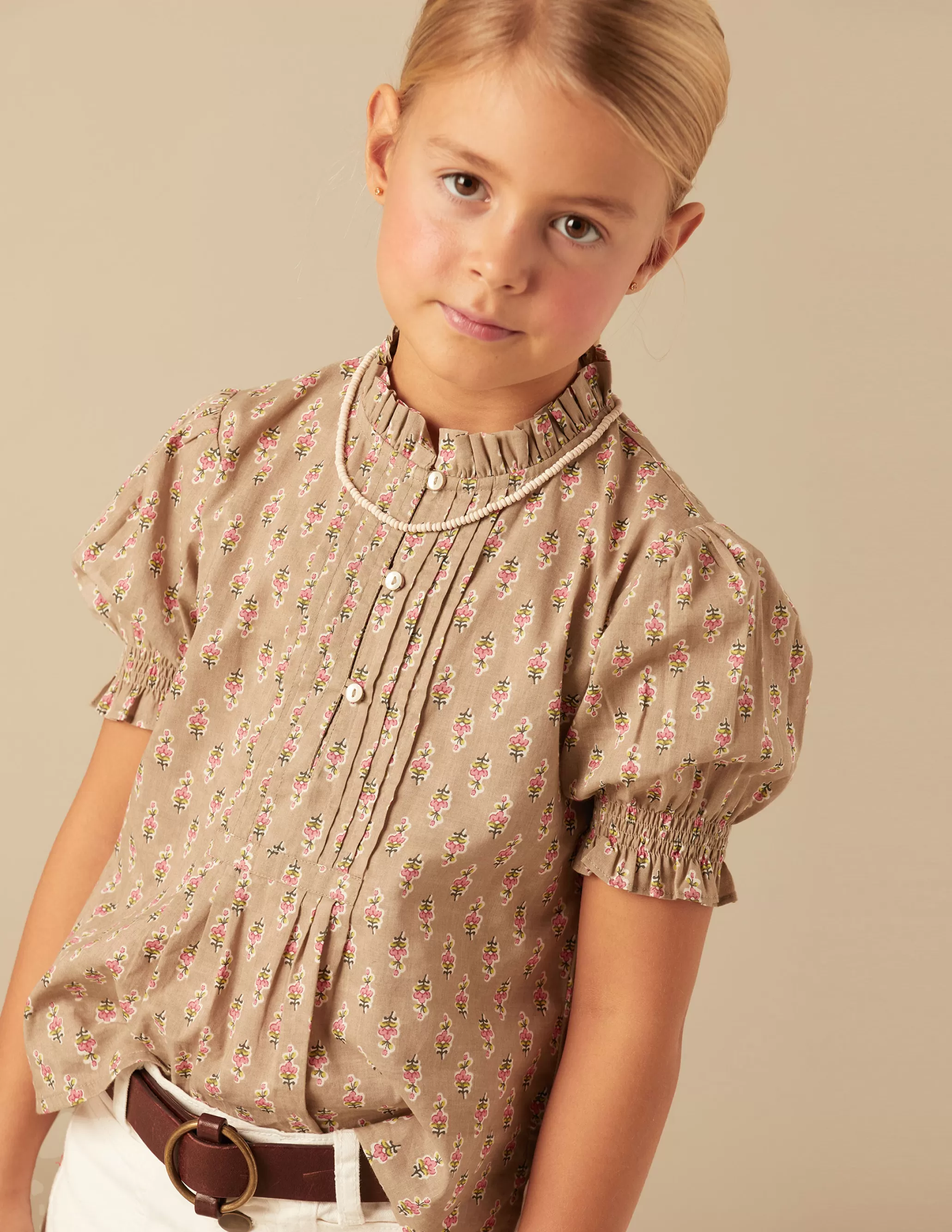 Nicoli SAND FLOWERS SHIRT< Shirts