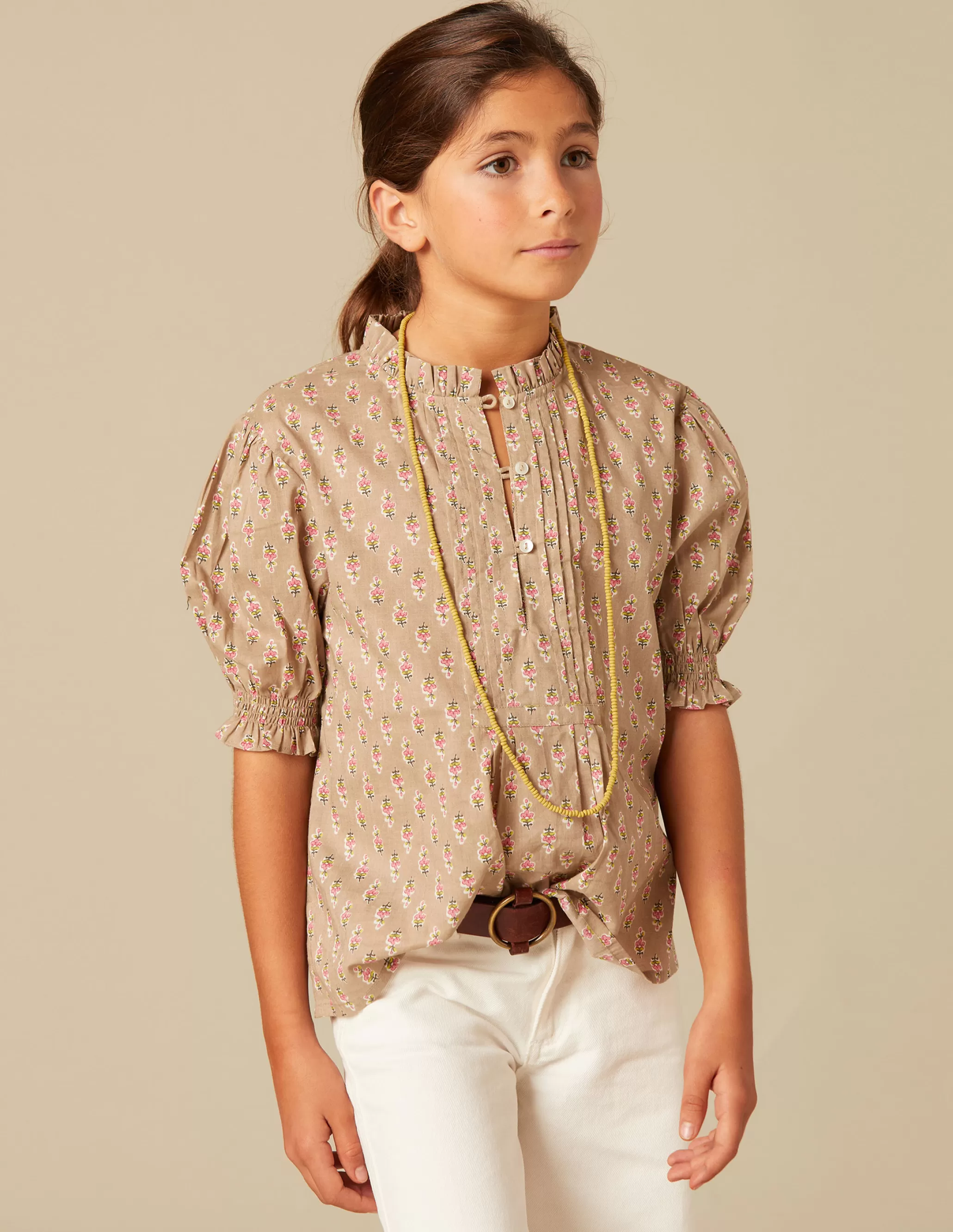 Nicoli SAND FLOWERS SHIRT< Shirts