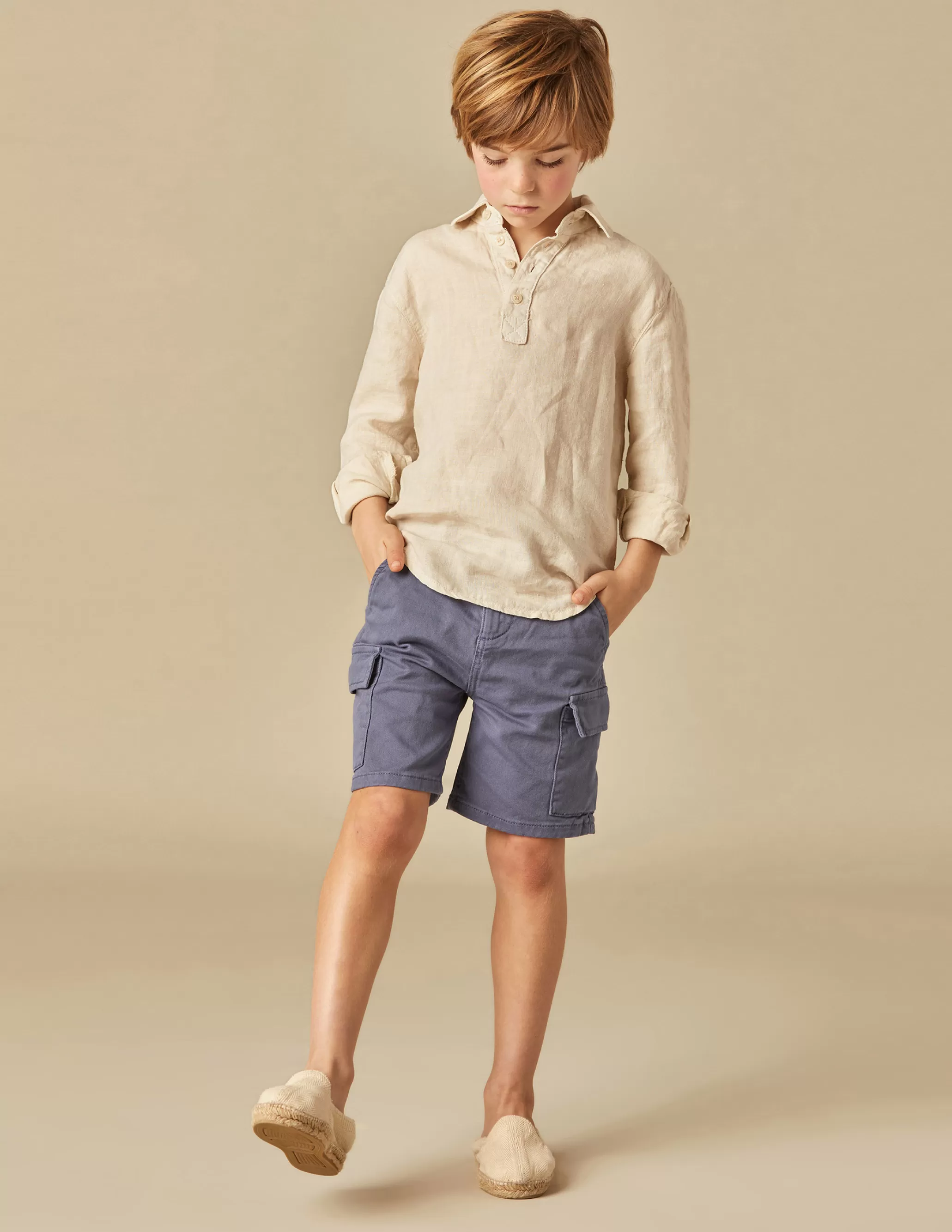 Nicoli SAND LINEN SHIRT<BOY Shirts