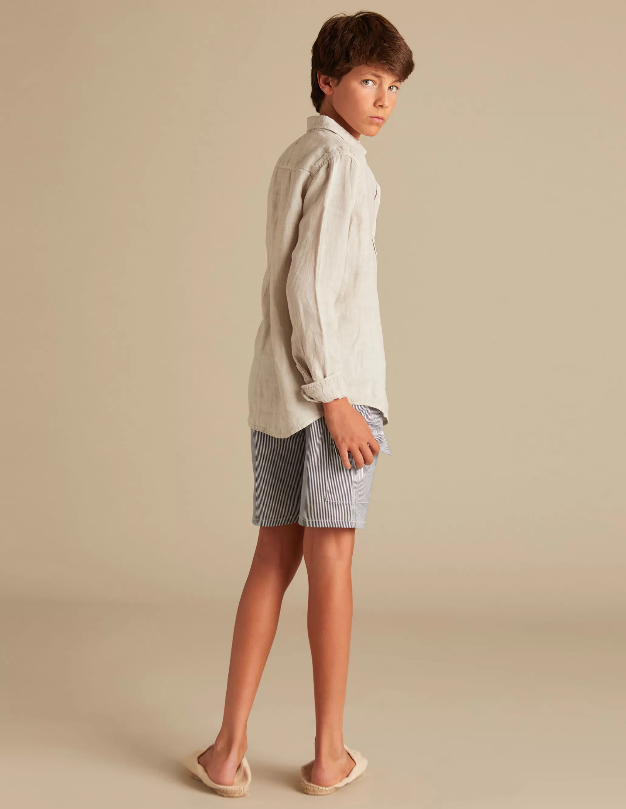 Nicoli SAND LINEN SHIRT< Shirts