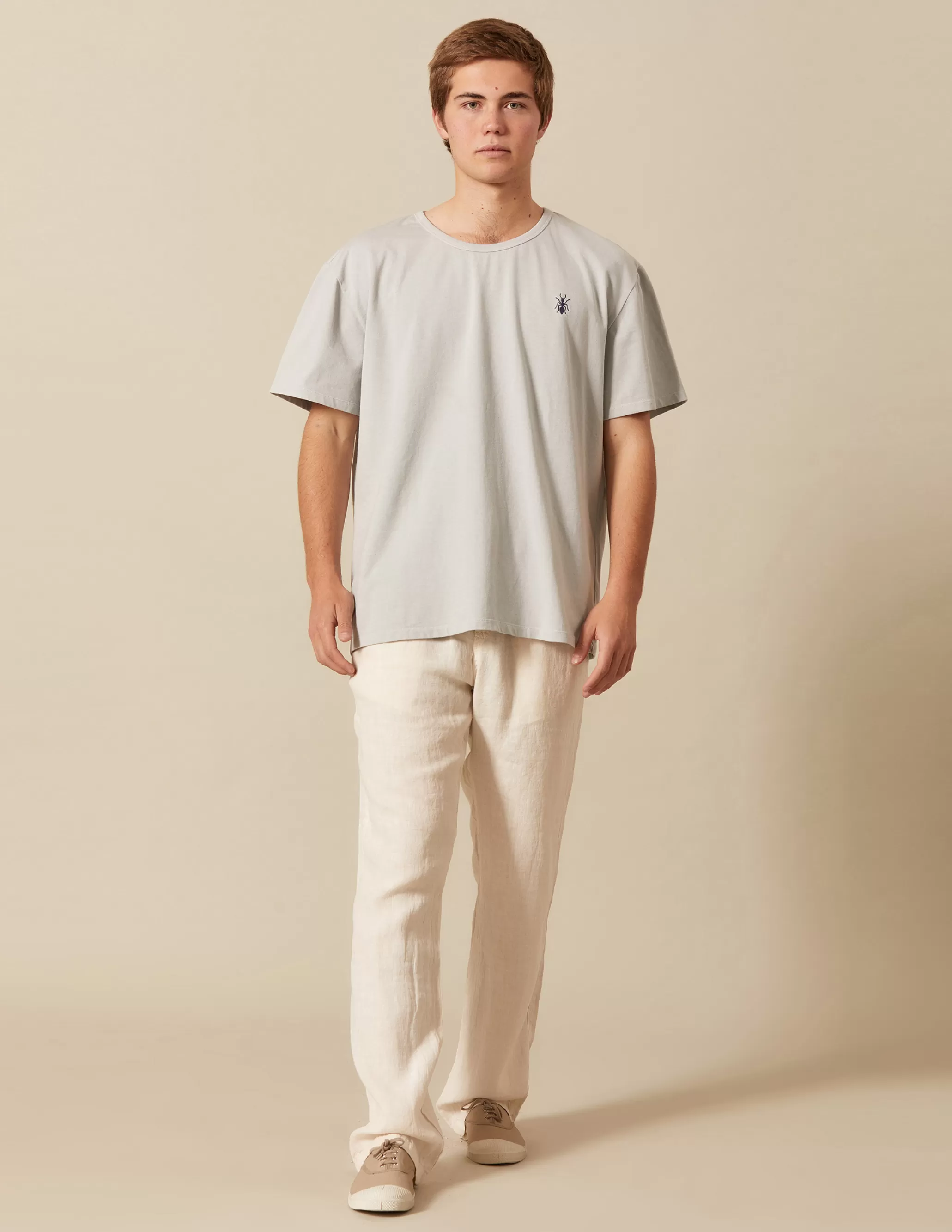 Nicoli SAND LINEN TROUSERS< Trousers