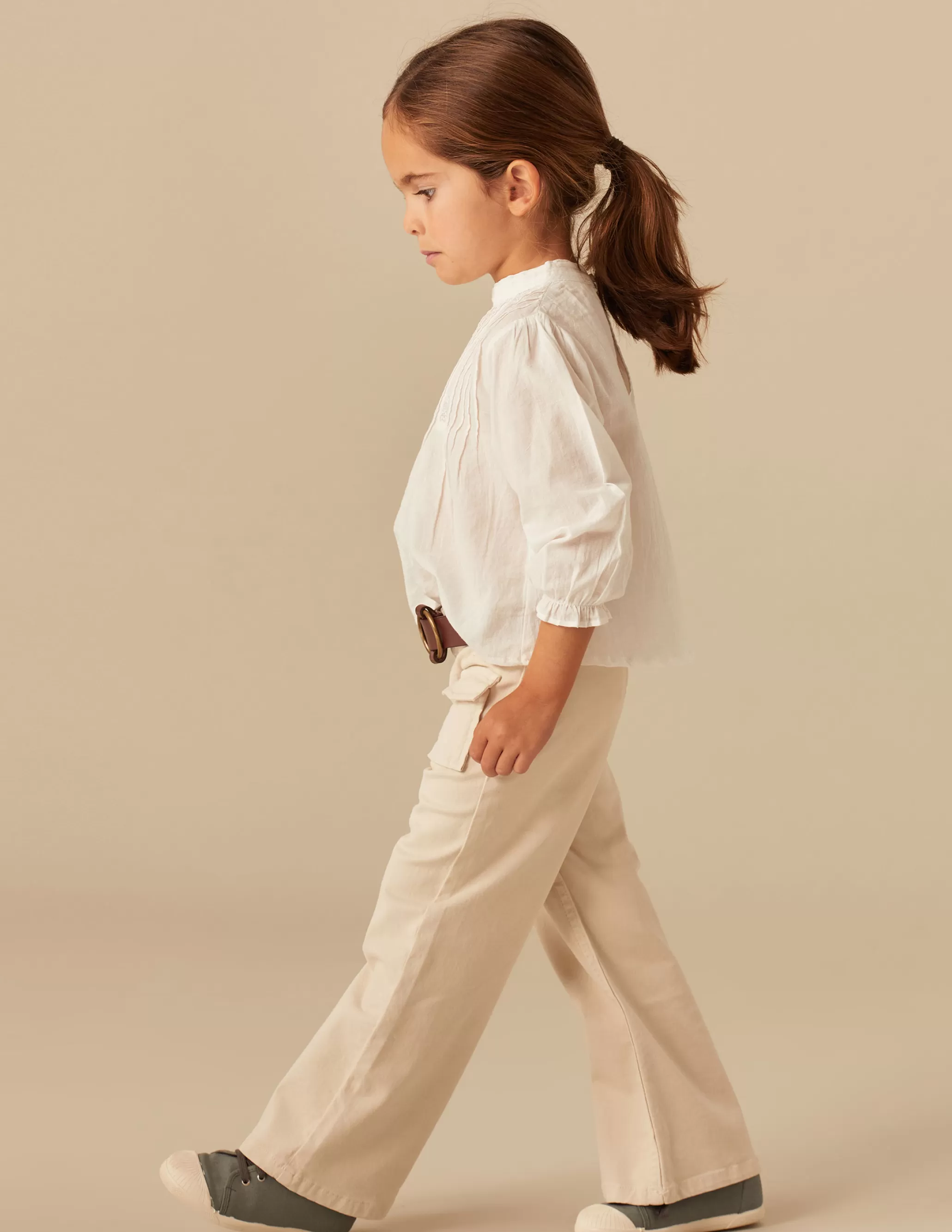 Nicoli SAND-COLOURED FLAP POCKET TROUSERS< Trousers | Denim