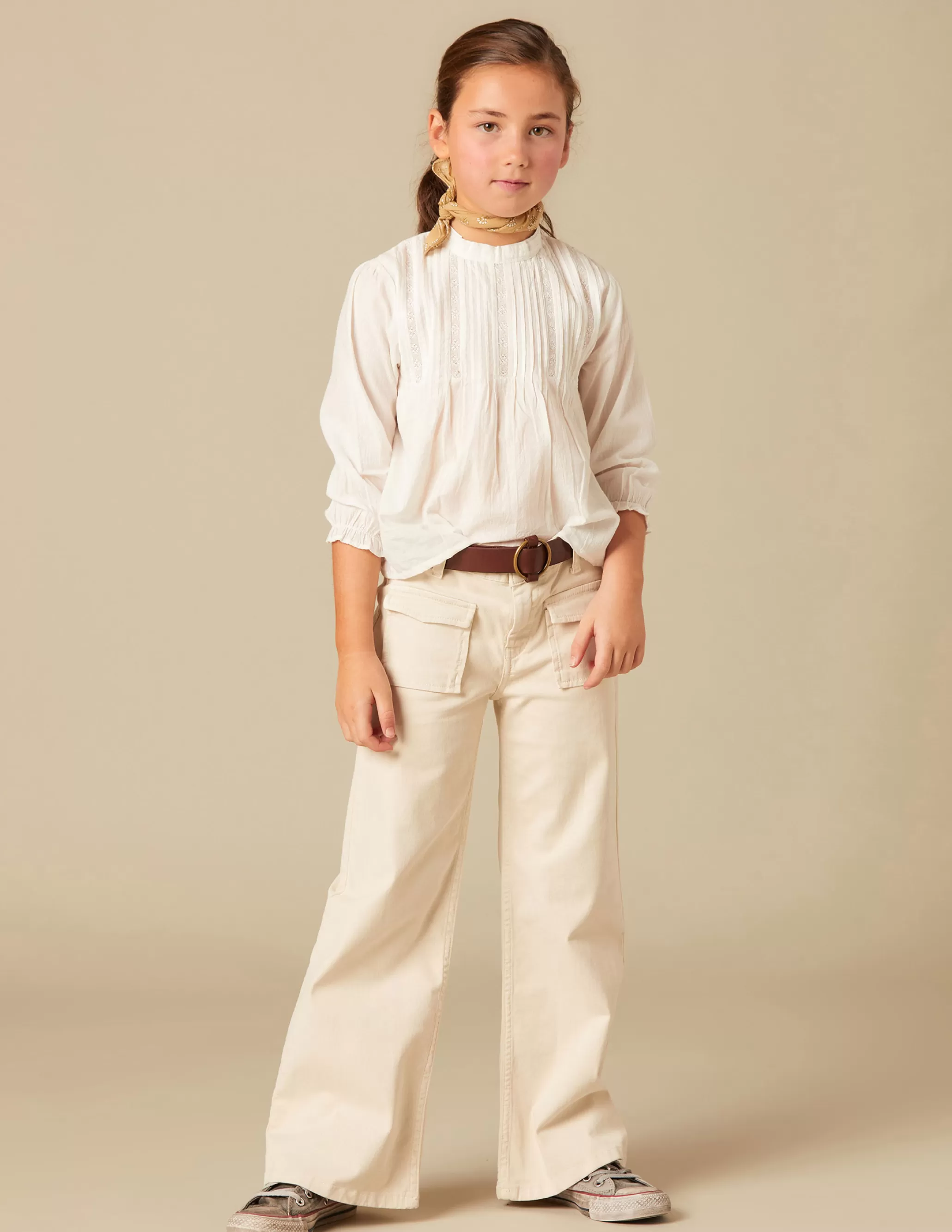 Nicoli SAND-COLOURED FLAP POCKET TROUSERS< Trousers | Denim