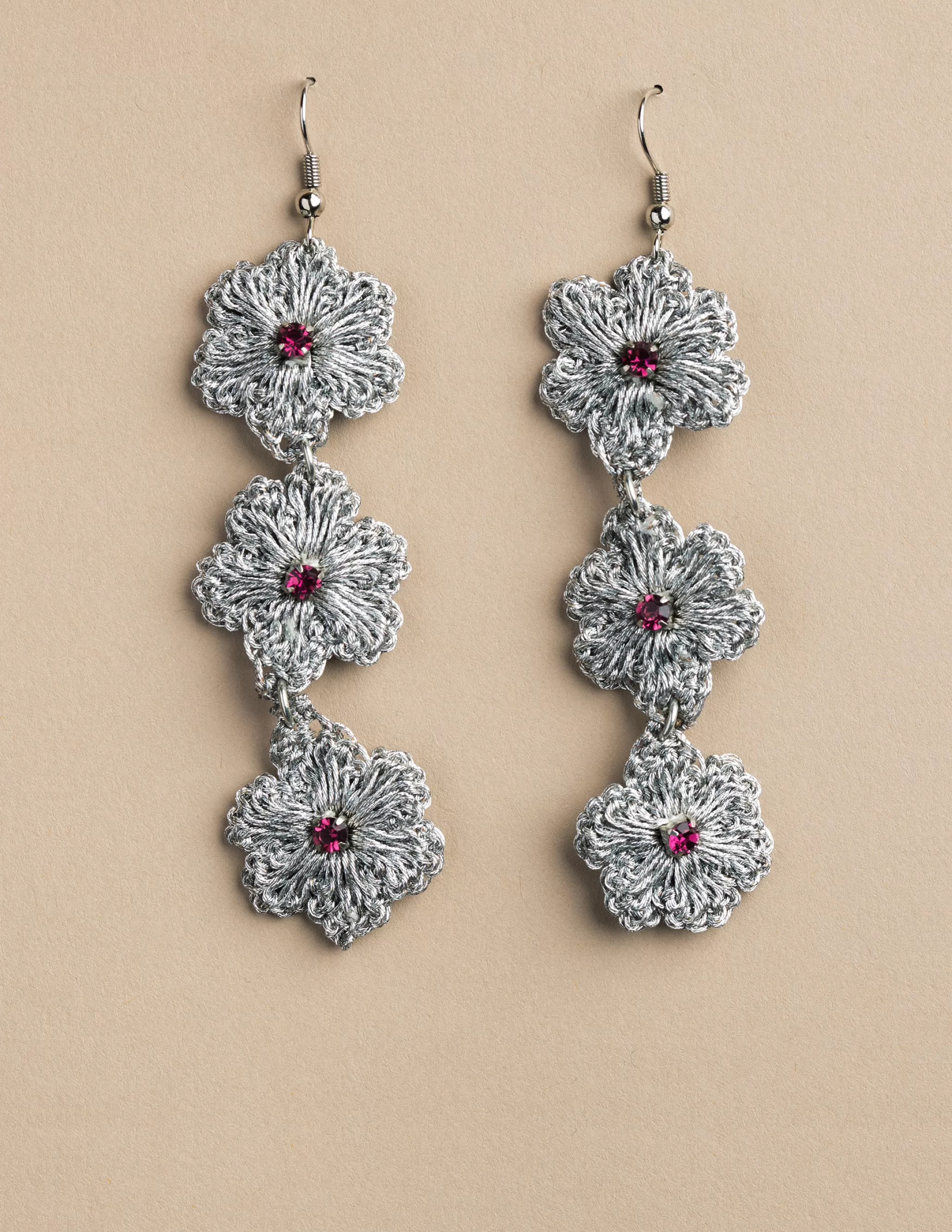 Nicoli SILVER CROCHET EARRINGS< Earrings