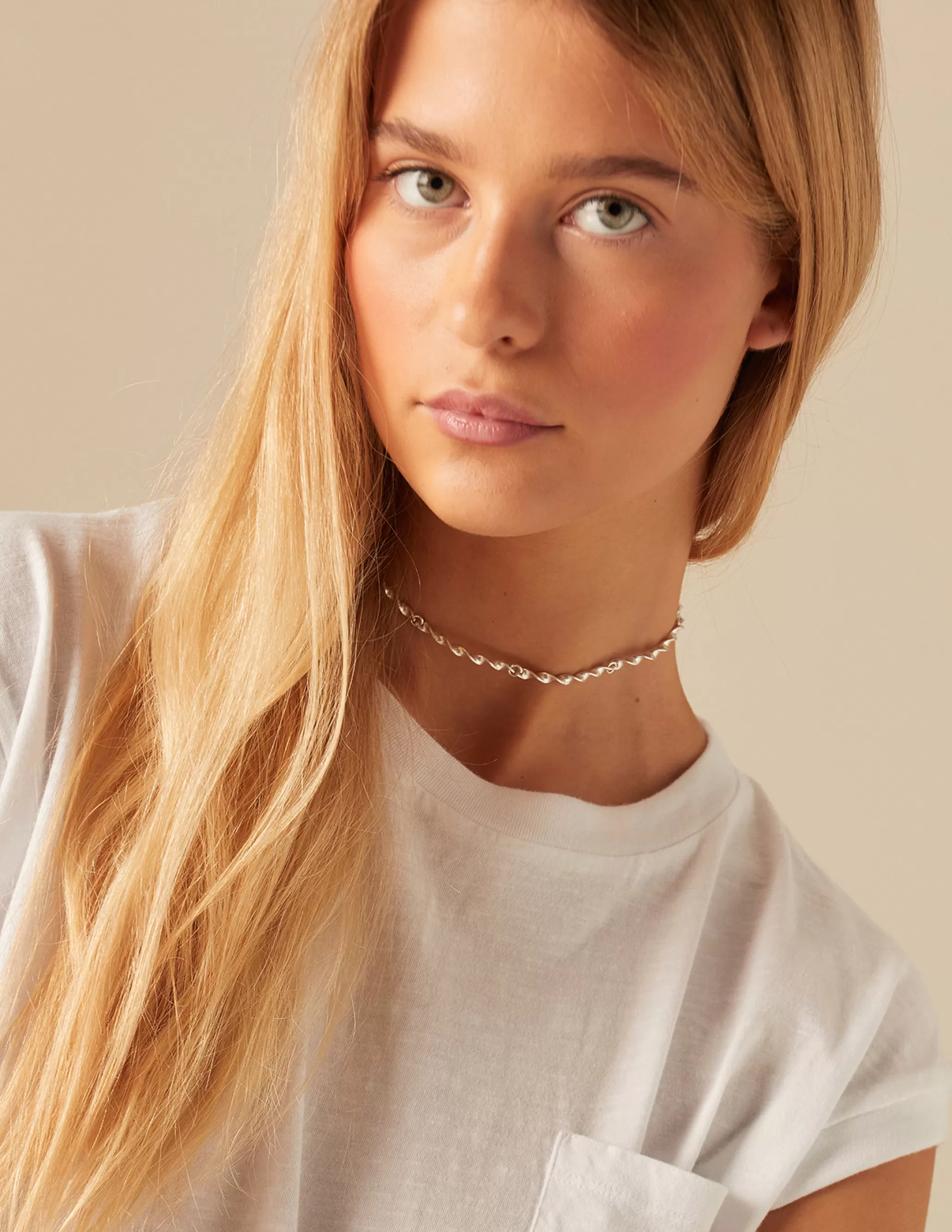 Nicoli SILVER CURVED NECKLACE< Necklaces & Chokers