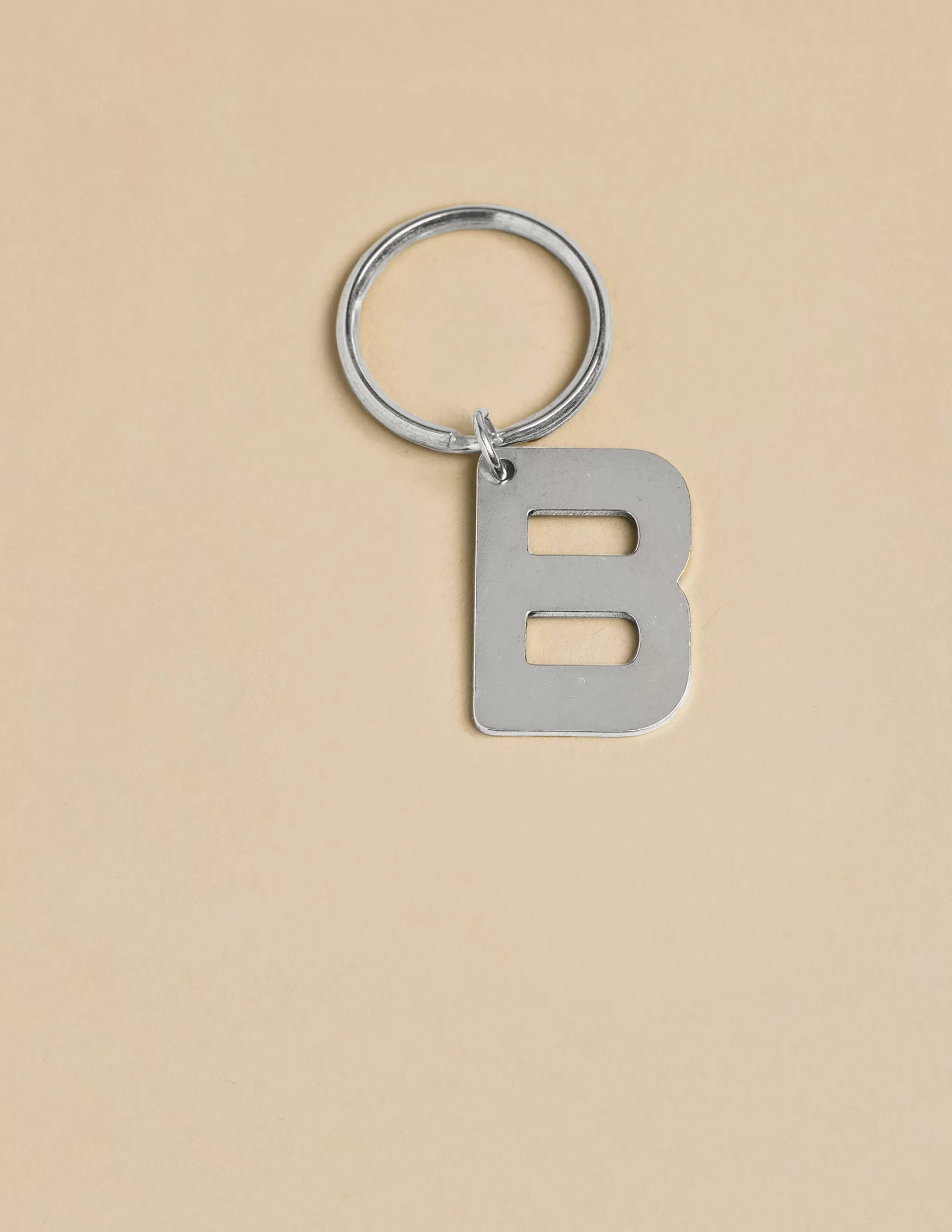 Nicoli SILVER "B" KEYCHAIN< Keychain | Keychain