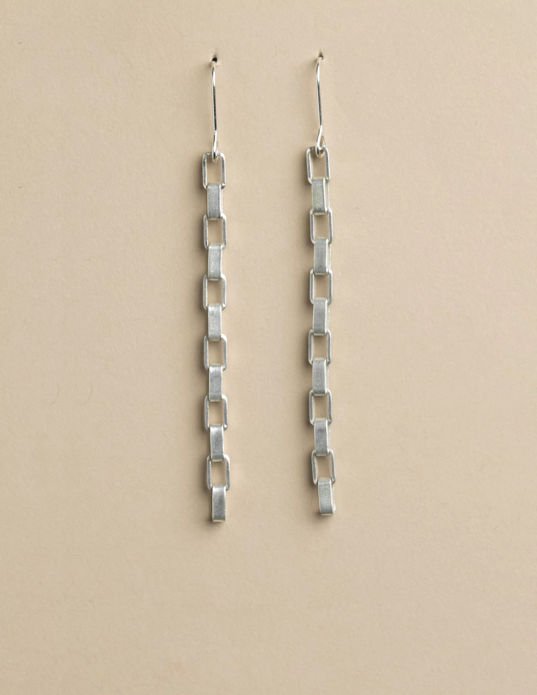 Nicoli SILVER RECTANGLE EARRINGS< Earrings