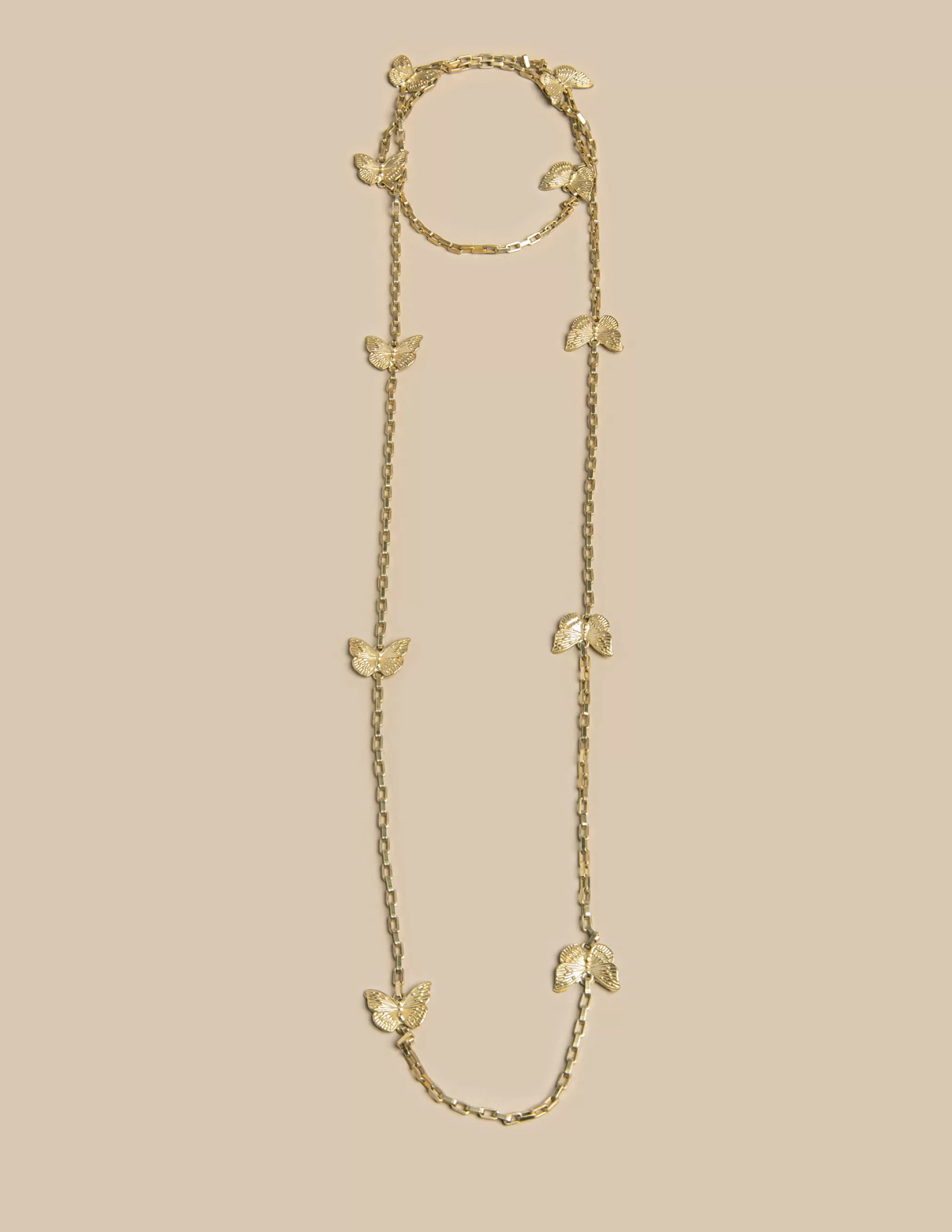 Nicoli SMALL GOLD BUTTERFLY CHAIN< Necklaces & Chokers