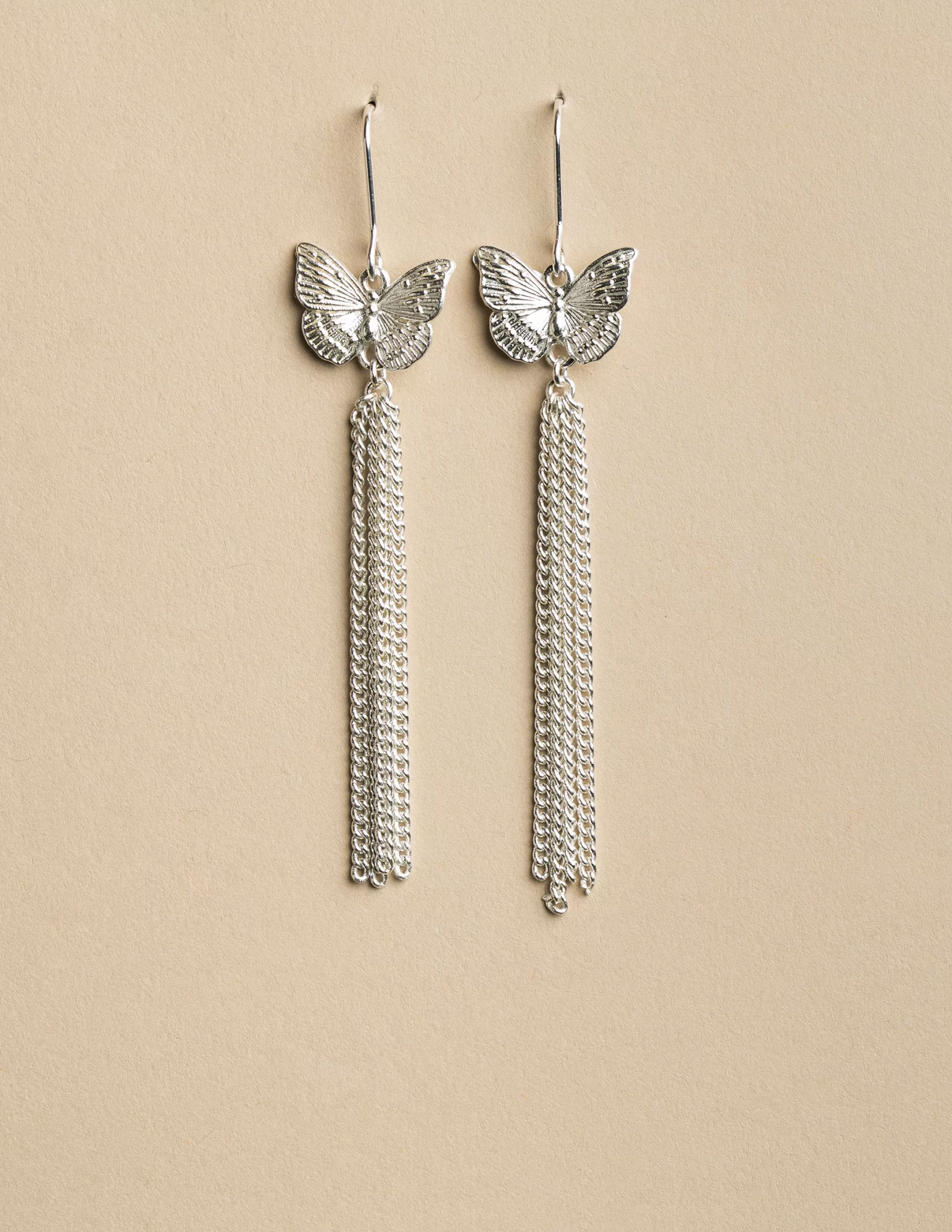 Nicoli SMALL SIILVER BUTTERFLY EARRINGS< Earrings