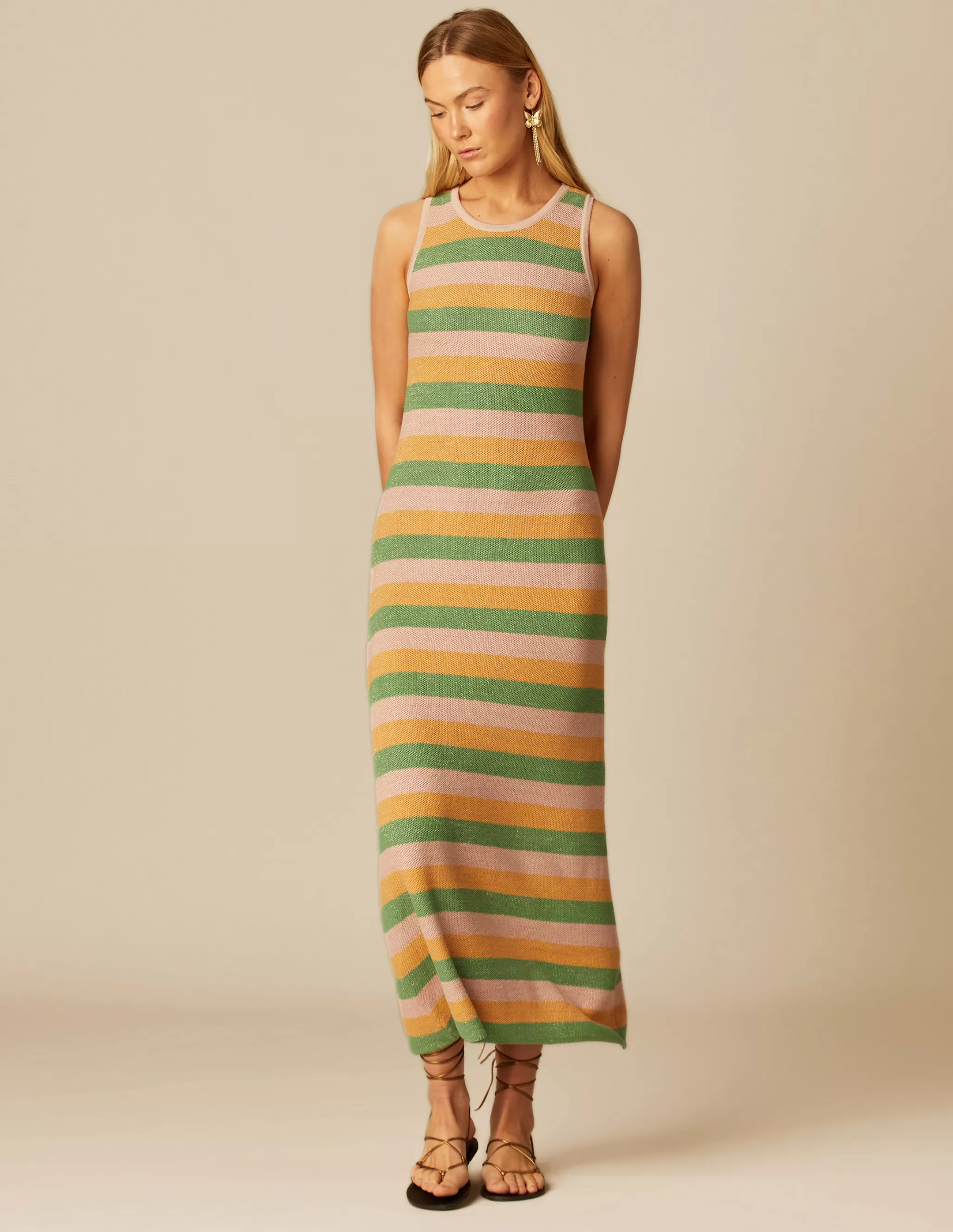 Nicoli STRIPED YARN DRESS< Dresses