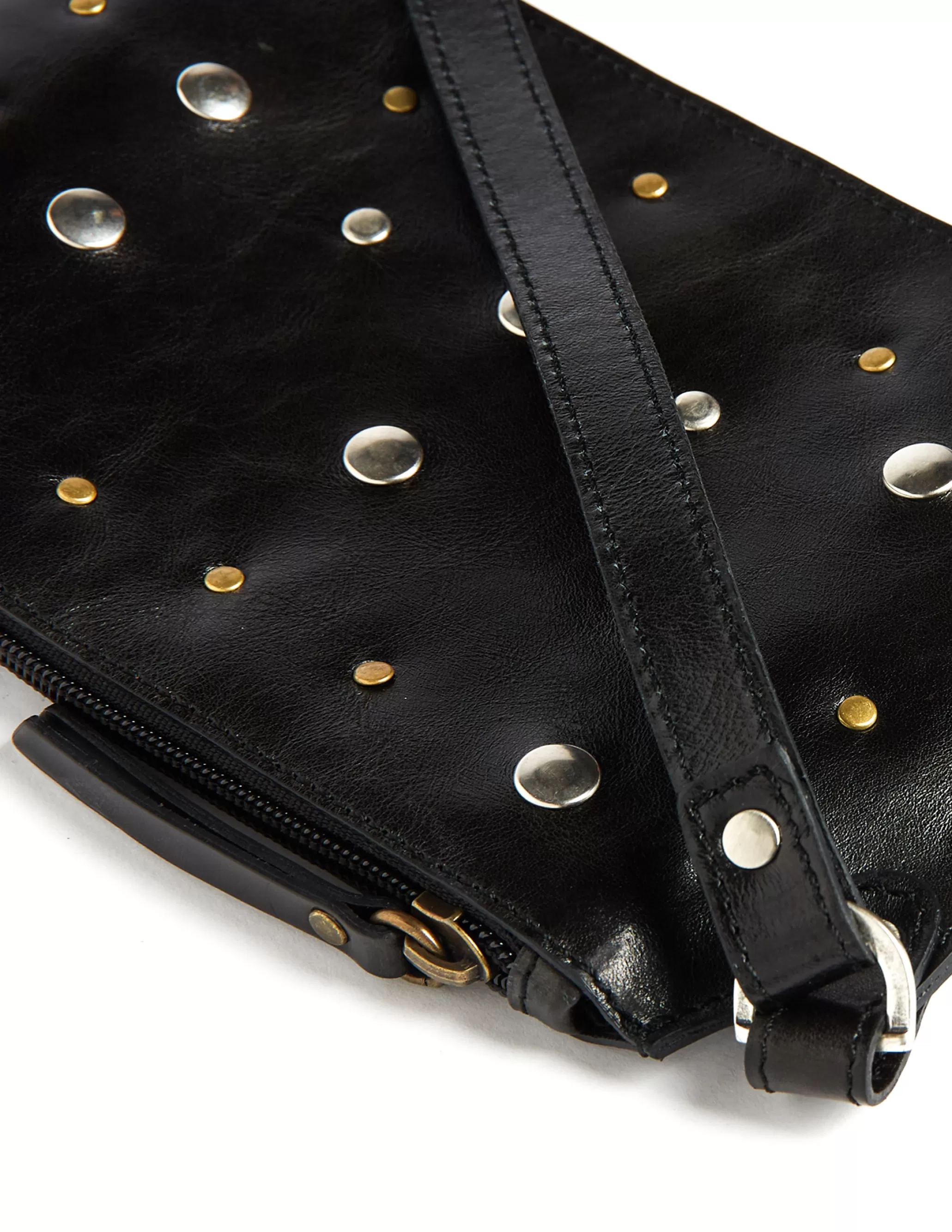 Nicoli Studded Black Crossbody Bag< Bags