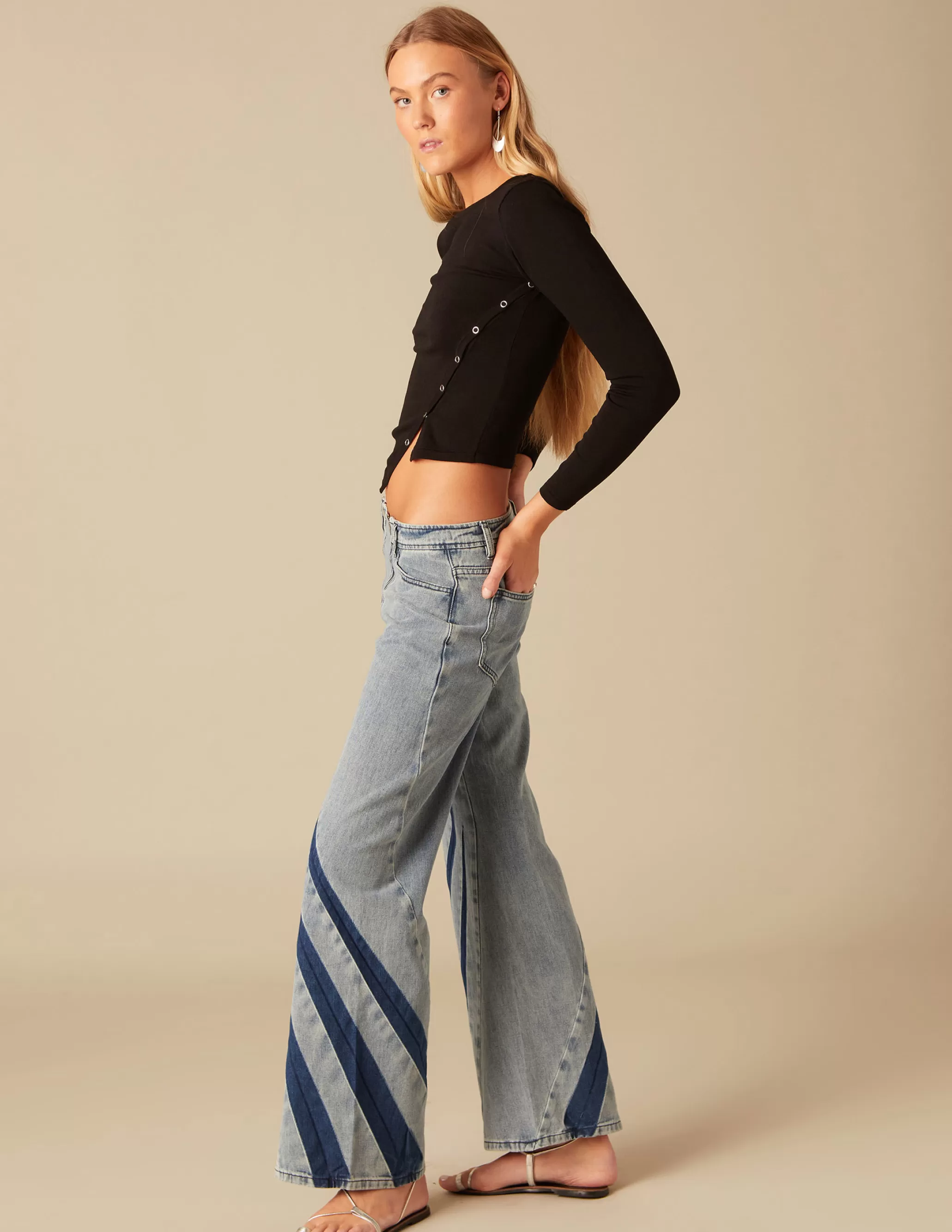 Nicoli TWO-TONE BLUE TROUSERS< Trousers | Denim